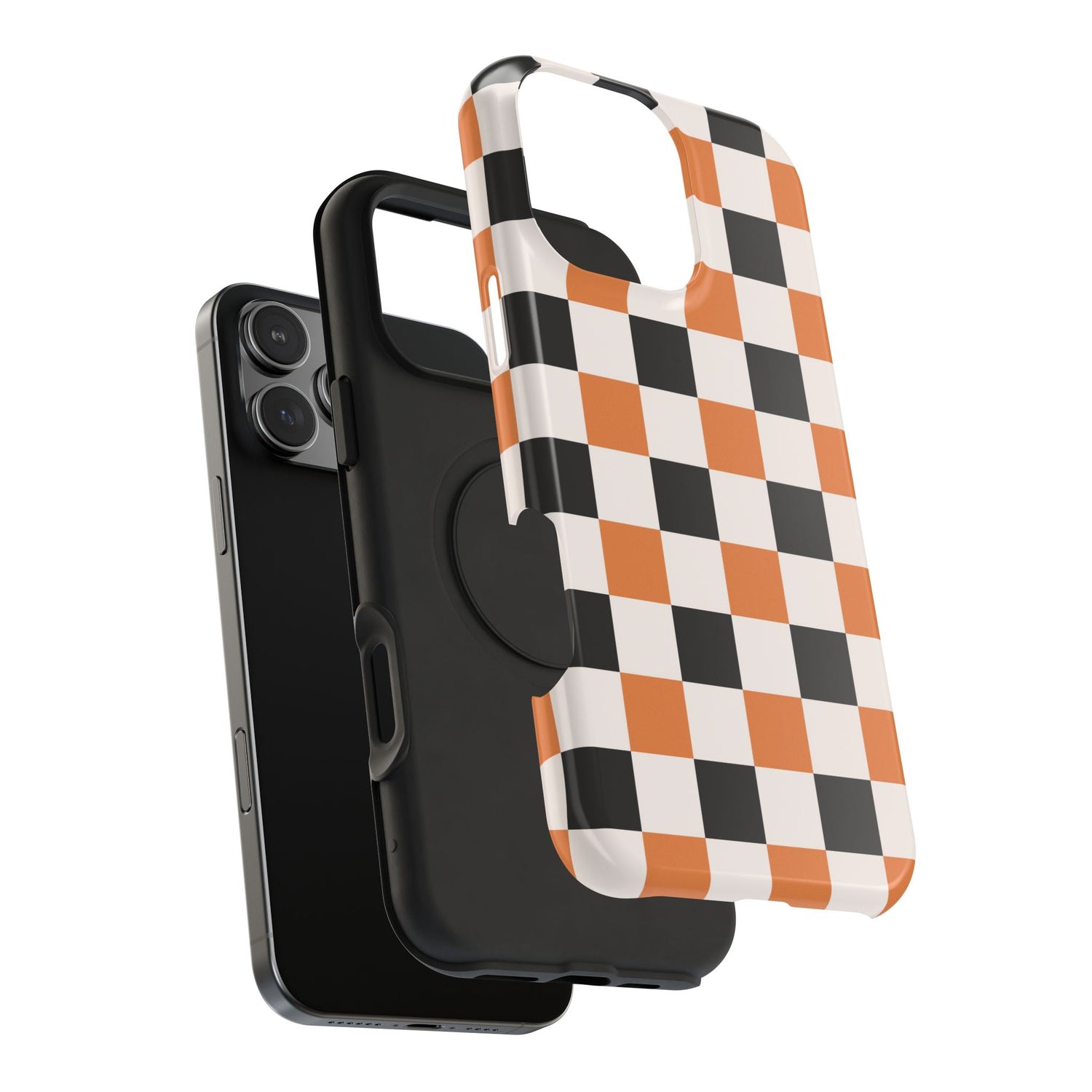 Trendy Halloween Checkerboard Phone Case | Impact-Resistant, iPhone, Samsung
