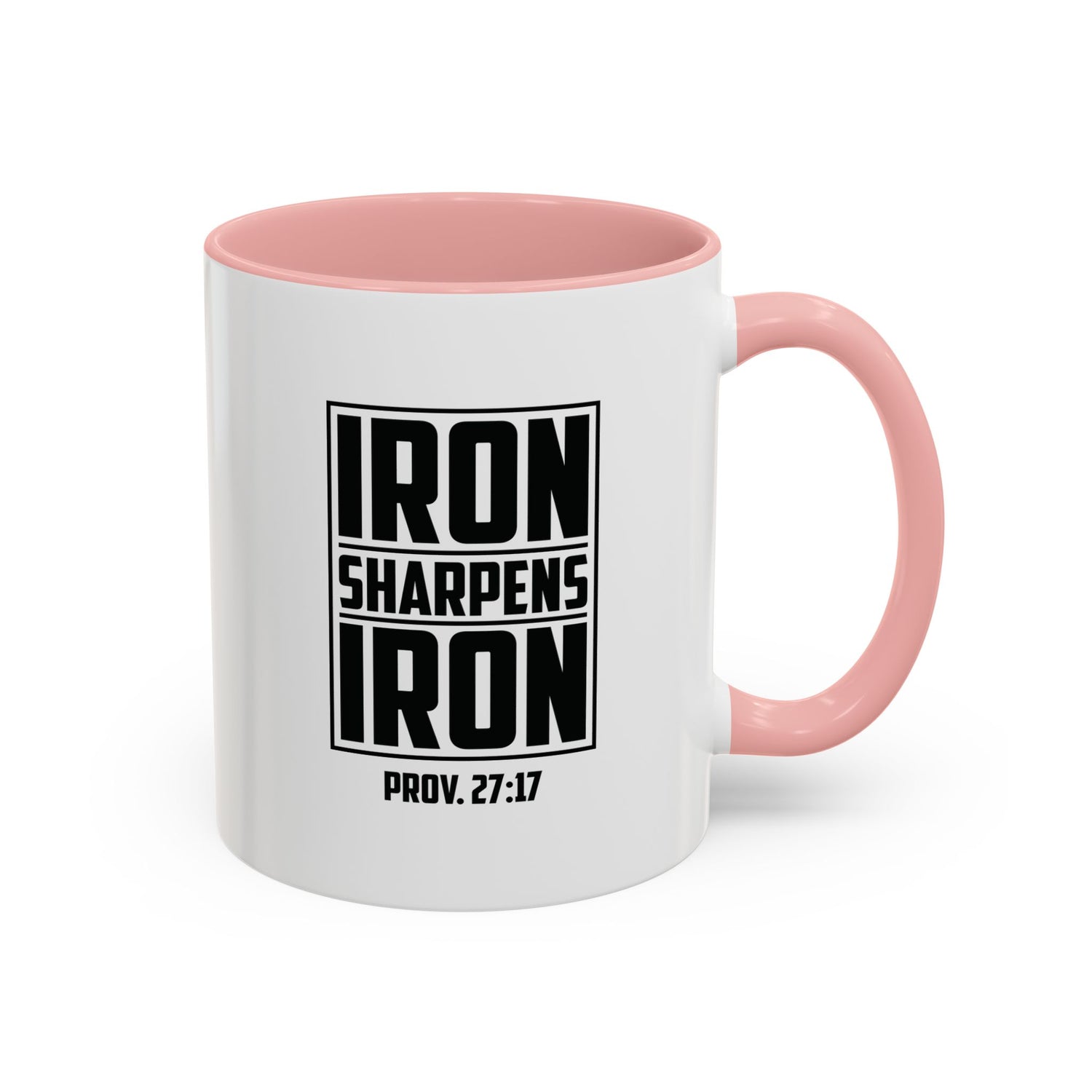 Iron Sharpens Iron Coffee Mug - Inspirational Gift for Friends, Motivational Mug, Proverbs 27:17, Home Office Coffee Cup, Encouragement Mug