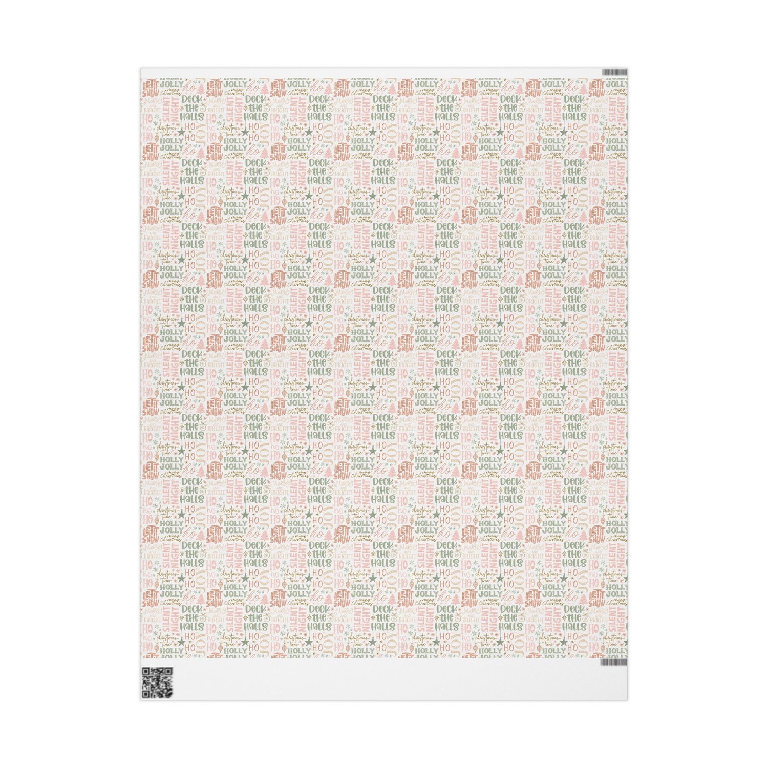Patterned paper with text and graphics on a white background