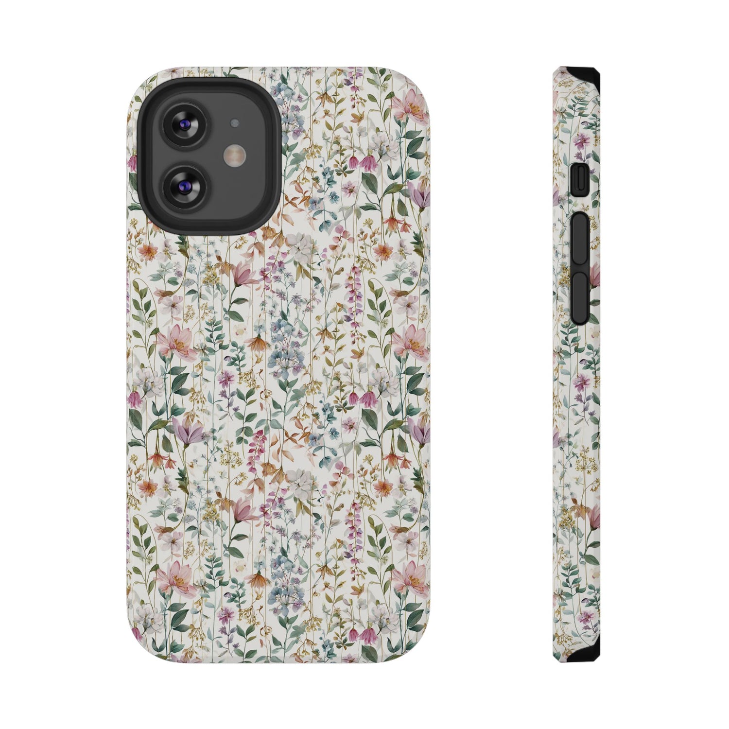 Floral Impact-Resistant Phone Case, iPhone, Samsung