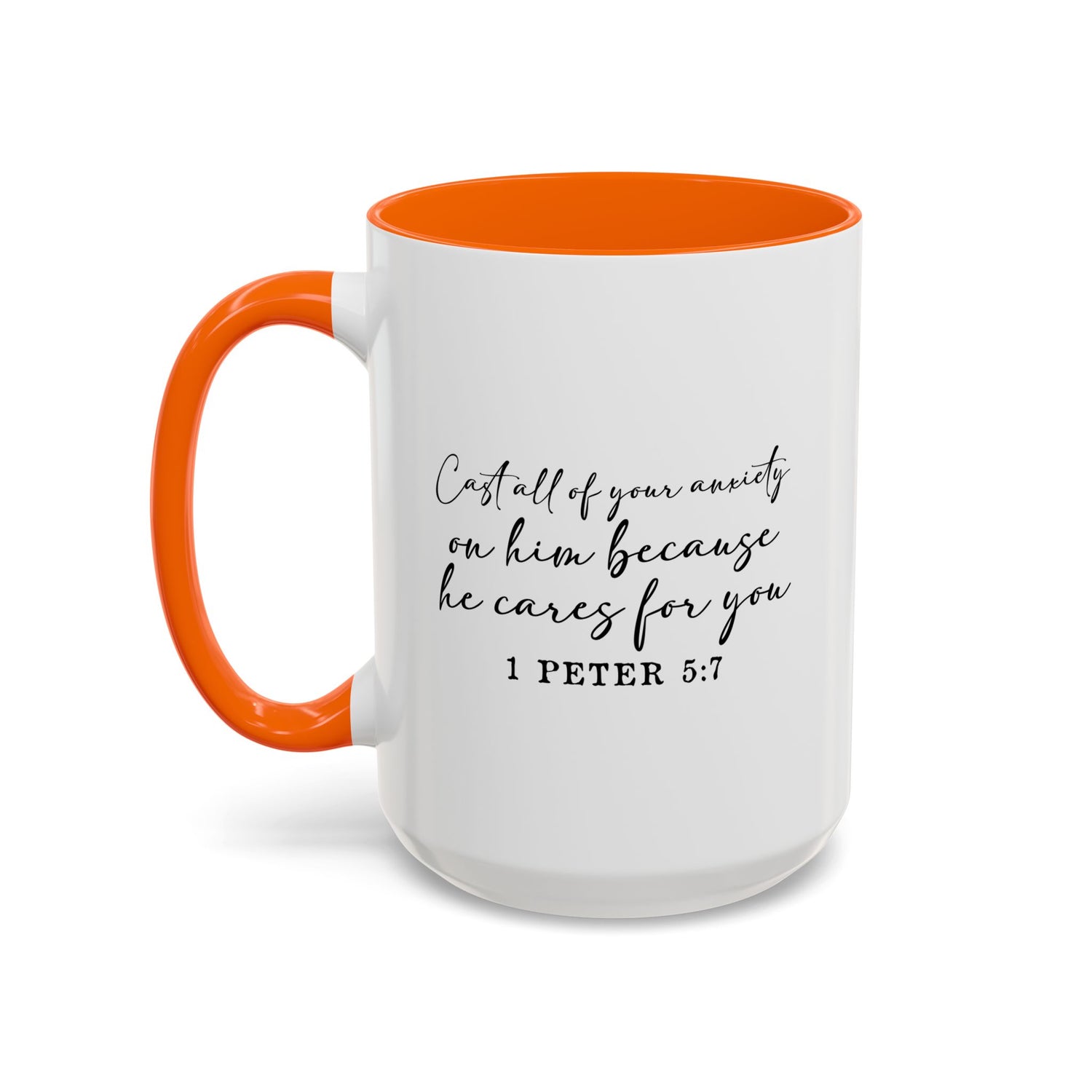 Coffee Mug: Scripture 1 Peter 5:7