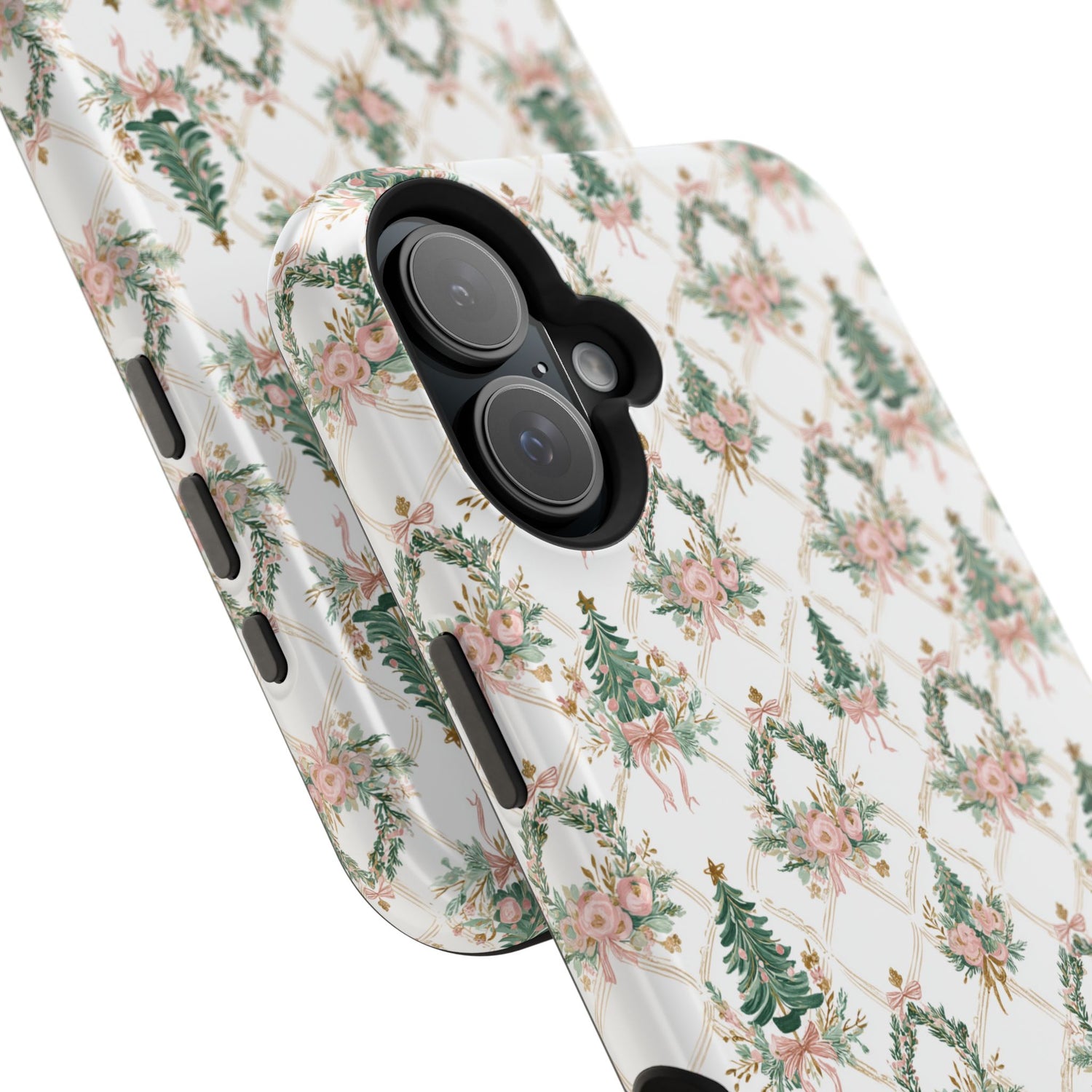 Impact-Resistant Phone Case - Festive Floral Design, Impact-Resistant, iPhone, Samsung