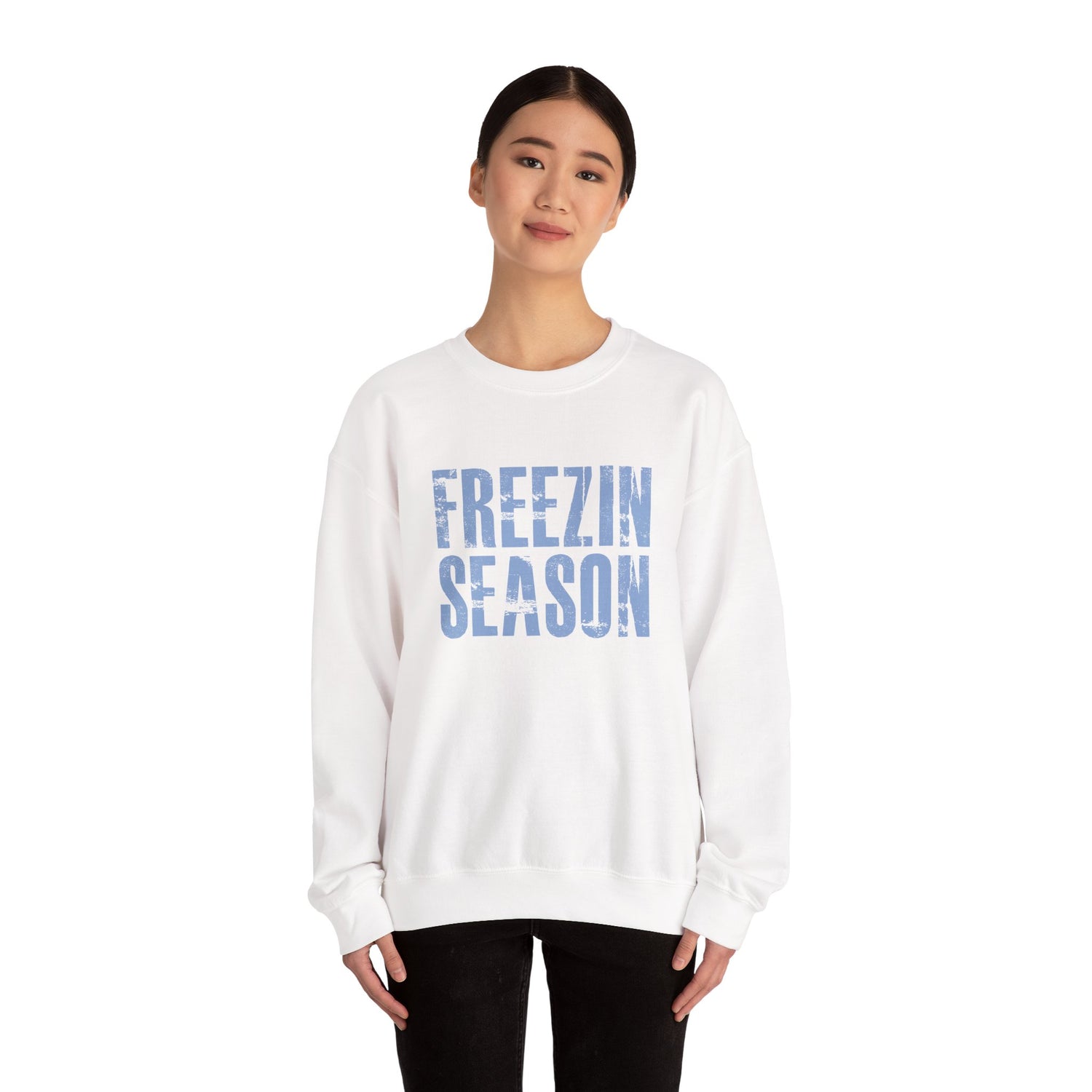 Cozy Freezin' Season Gildan Crewneck Sweatshirt