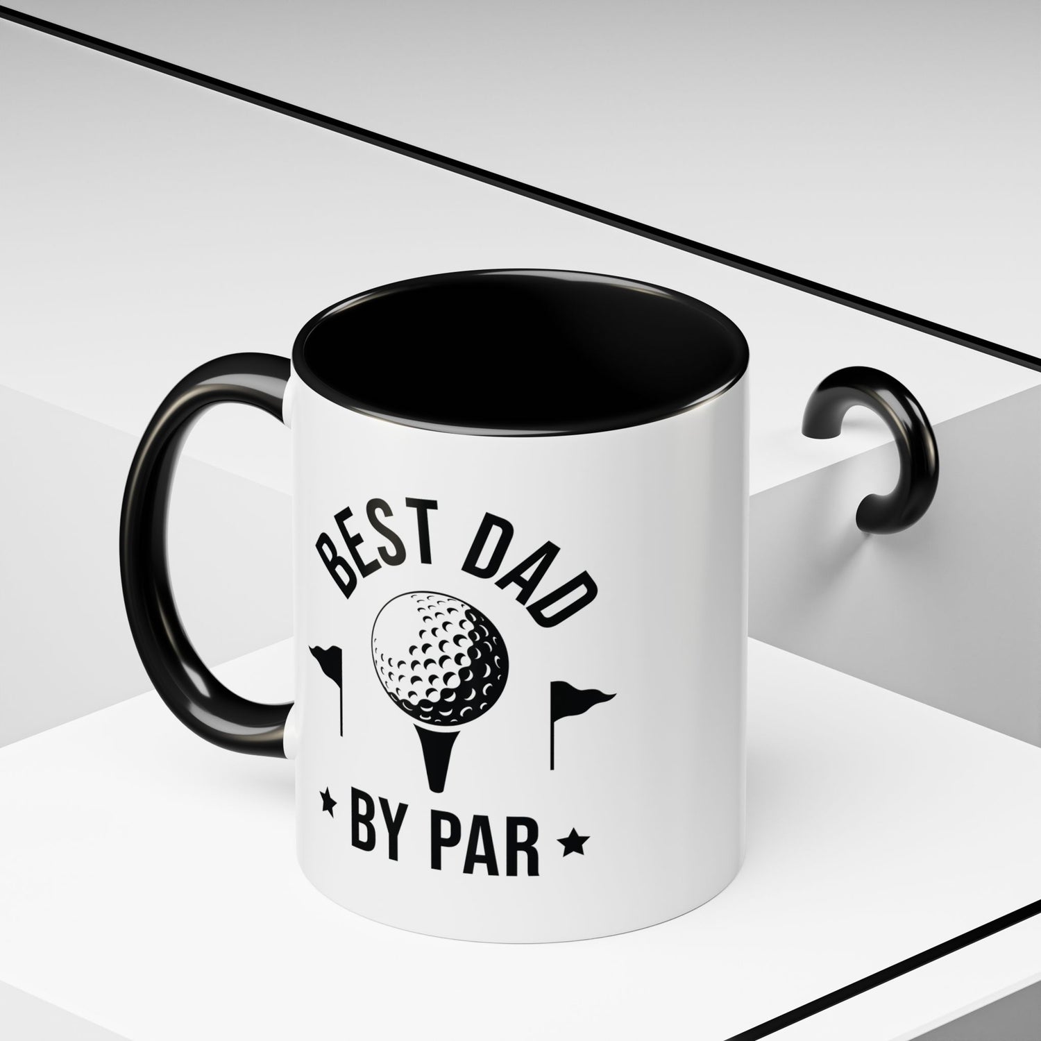 Dad Mug/Father's Day/Golfer/Gifts for him/Funny Mug/Accent Coffee Mug (11, 15oz) "Best Dad By Par"
