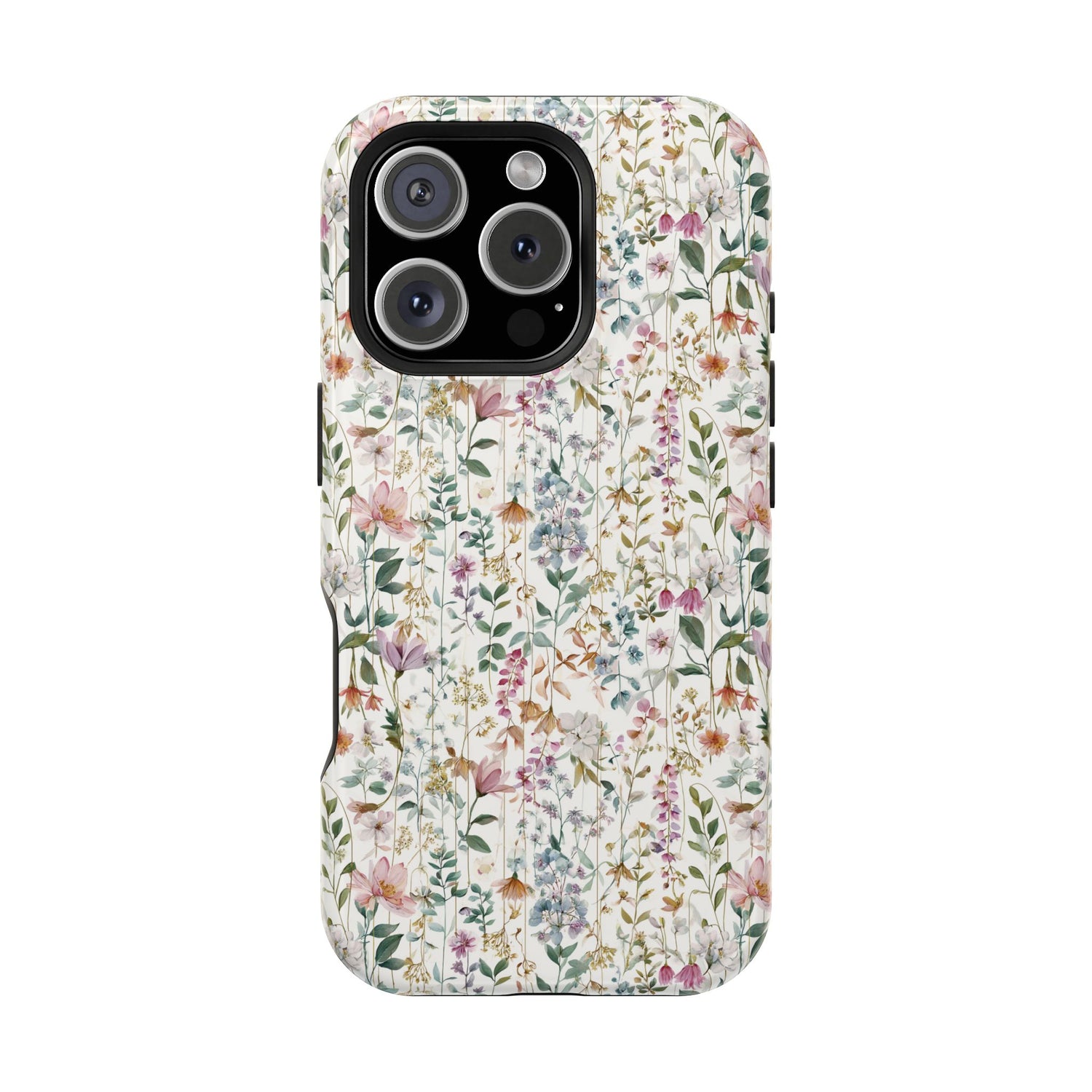 Floral Impact-Resistant Phone Case, iPhone, Samsung