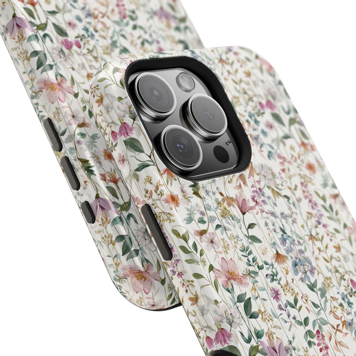 Floral Impact-Resistant Phone Case, iPhone, Samsung