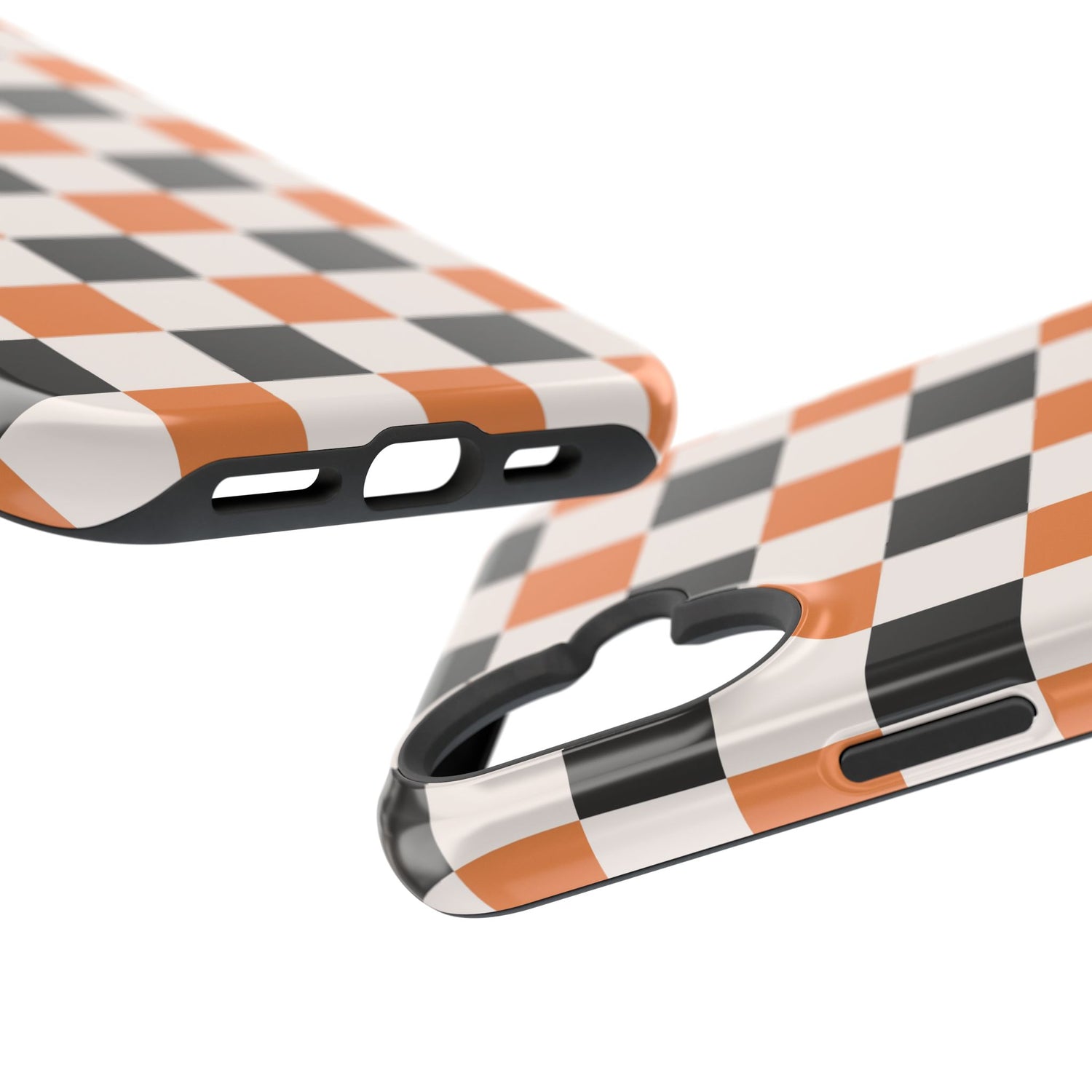 Trendy Halloween Checkerboard Phone Case | Impact-Resistant, iPhone, Samsung