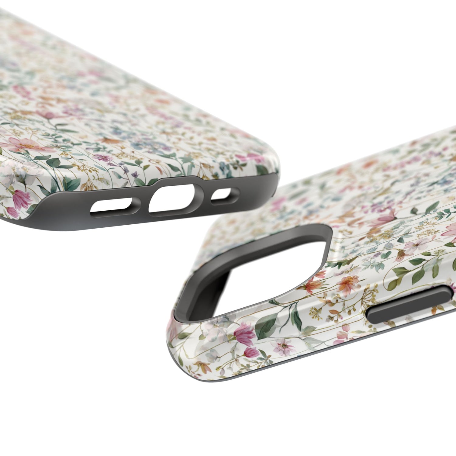 Floral Impact-Resistant Phone Case, iPhone, Samsung