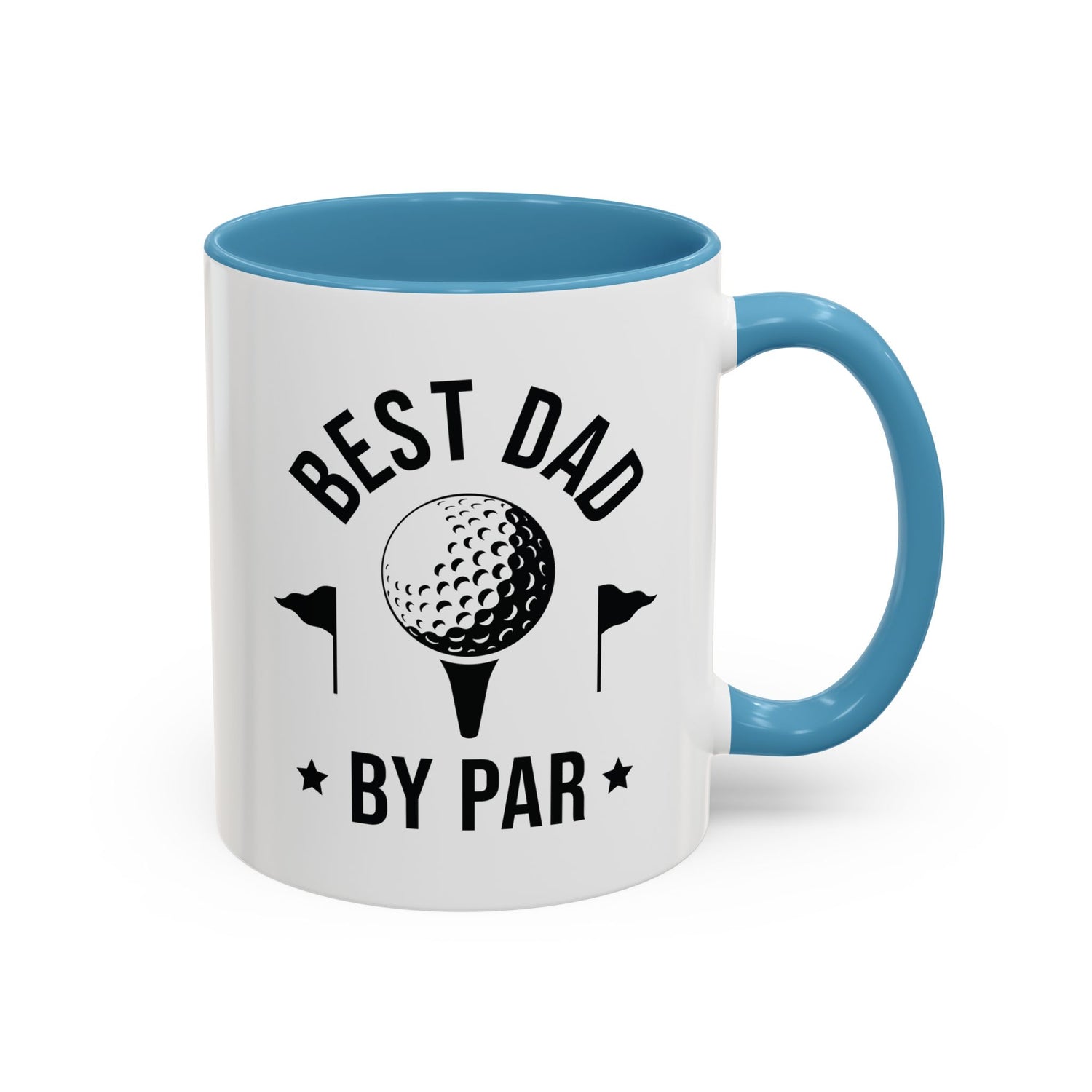 Dad Mug/Father's Day/Golfer/Gifts for him/Funny Mug/Accent Coffee Mug (11, 15oz) "Best Dad By Par"