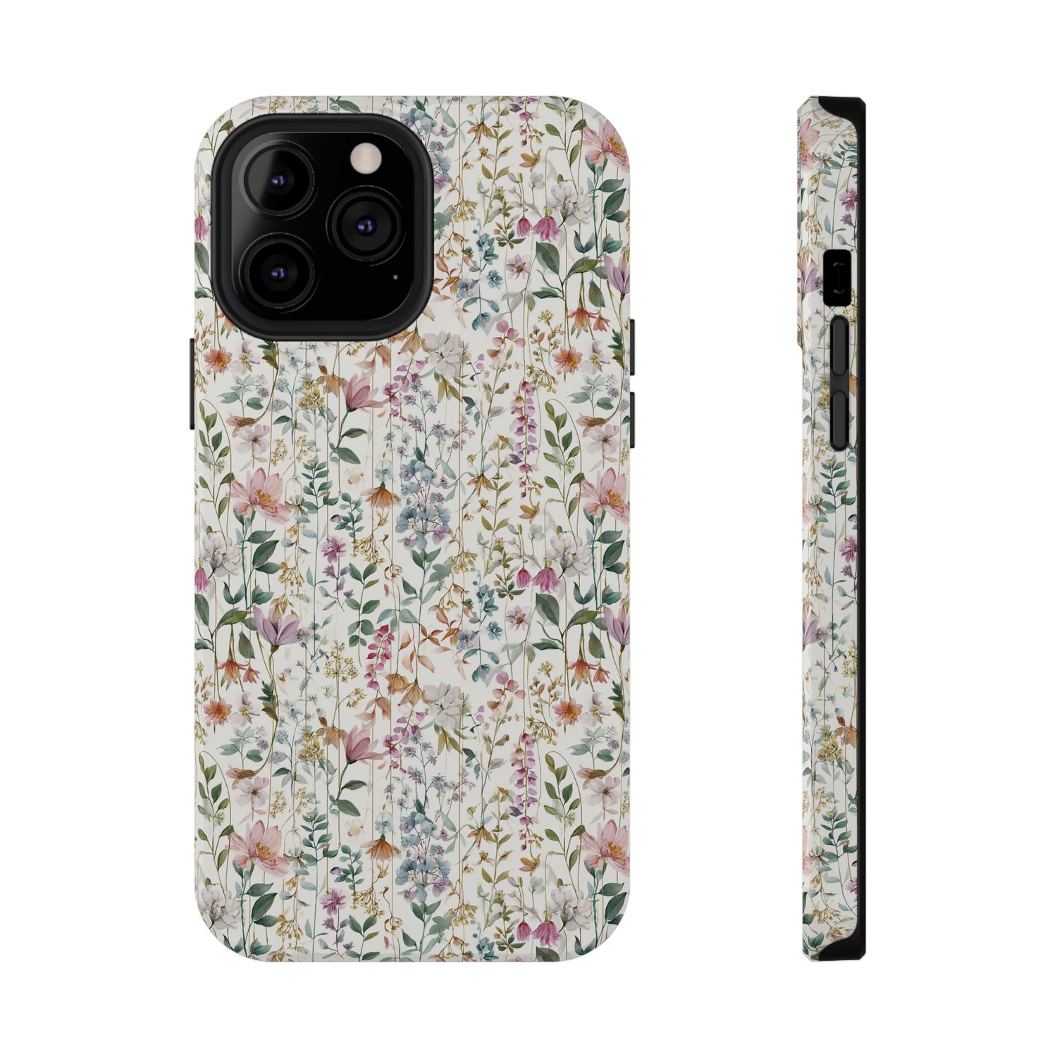 Phone case with floral pattern on a white background