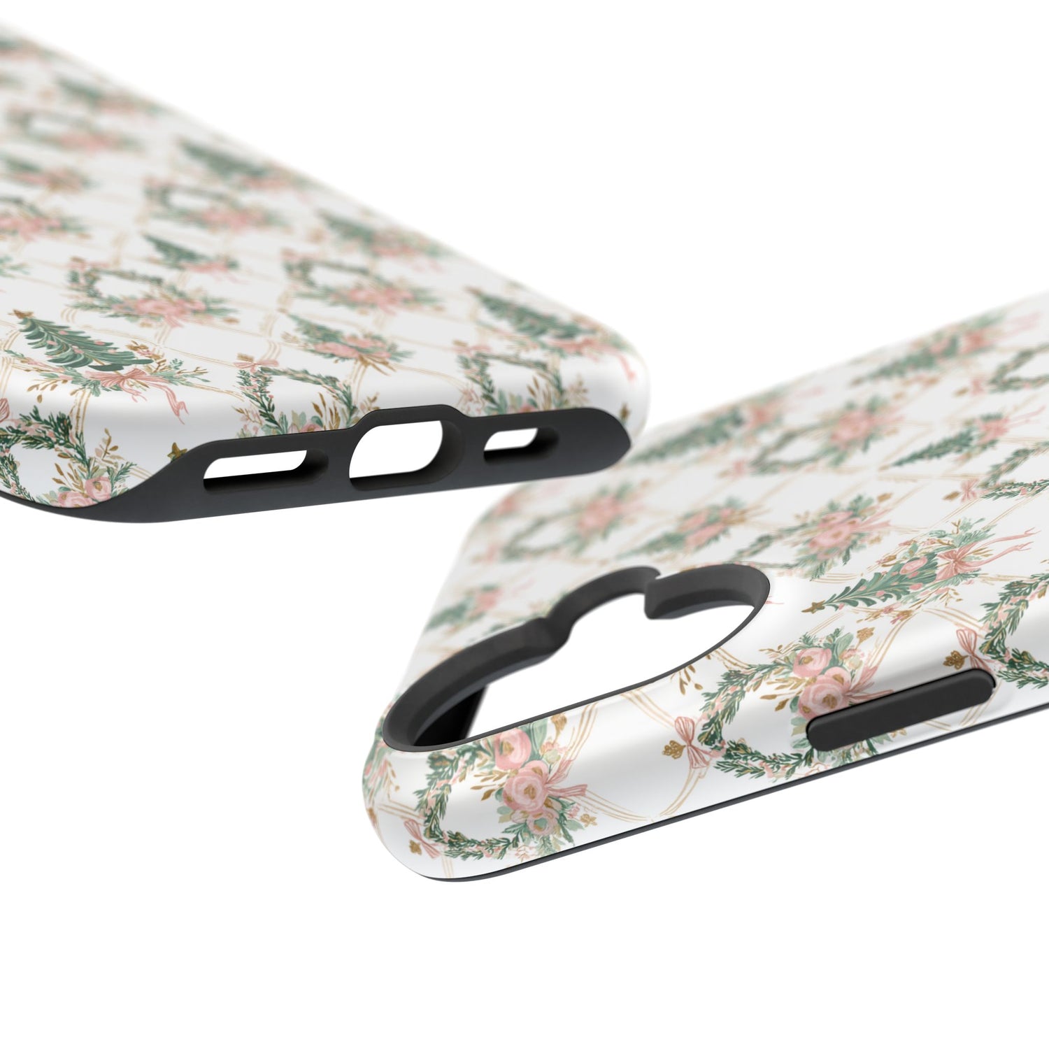 Impact-Resistant Phone Case - Festive Floral Design, Impact-Resistant, iPhone, Samsung