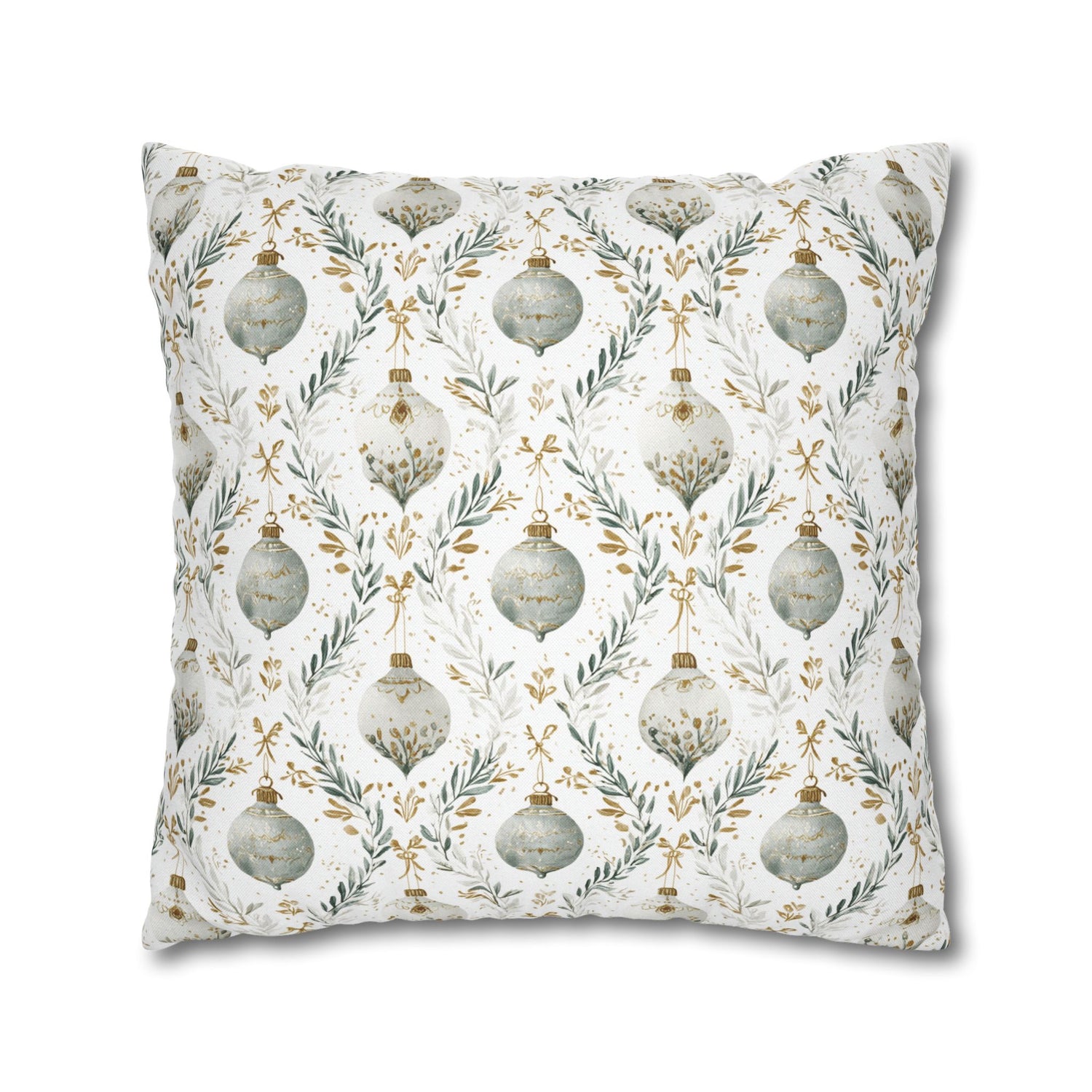 Elegant Holiday Ornament Throw Pillow Covers