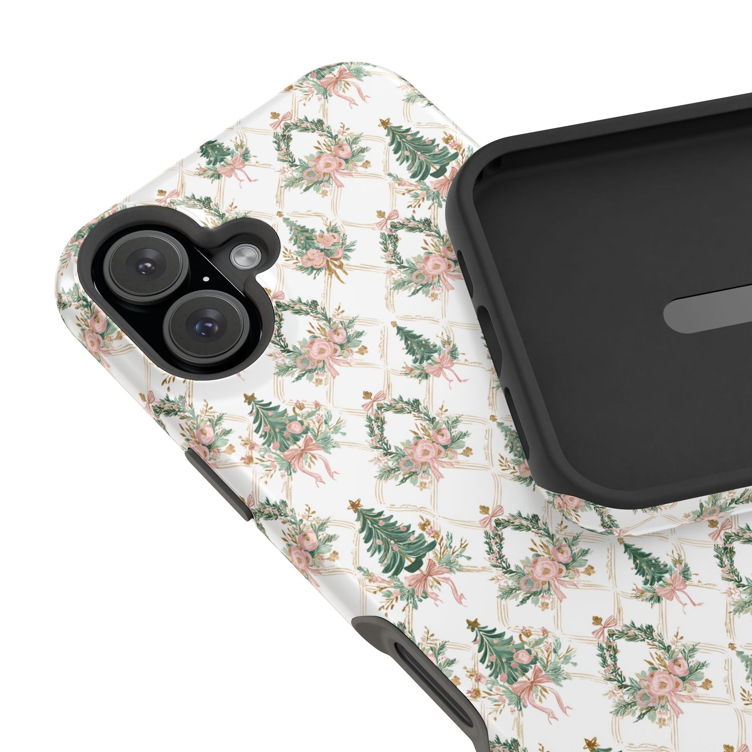 Impact-Resistant Phone Case - Festive Floral Design, Impact-Resistant, iPhone, Samsung
