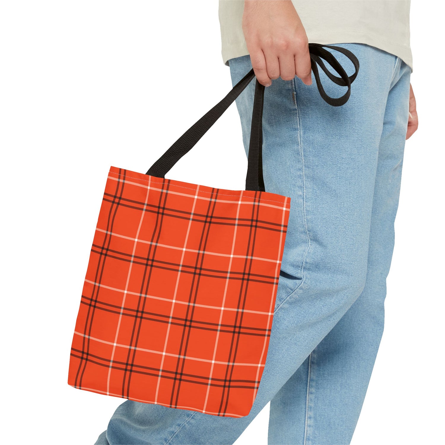 Tote Bag- Fall Orange Plaid