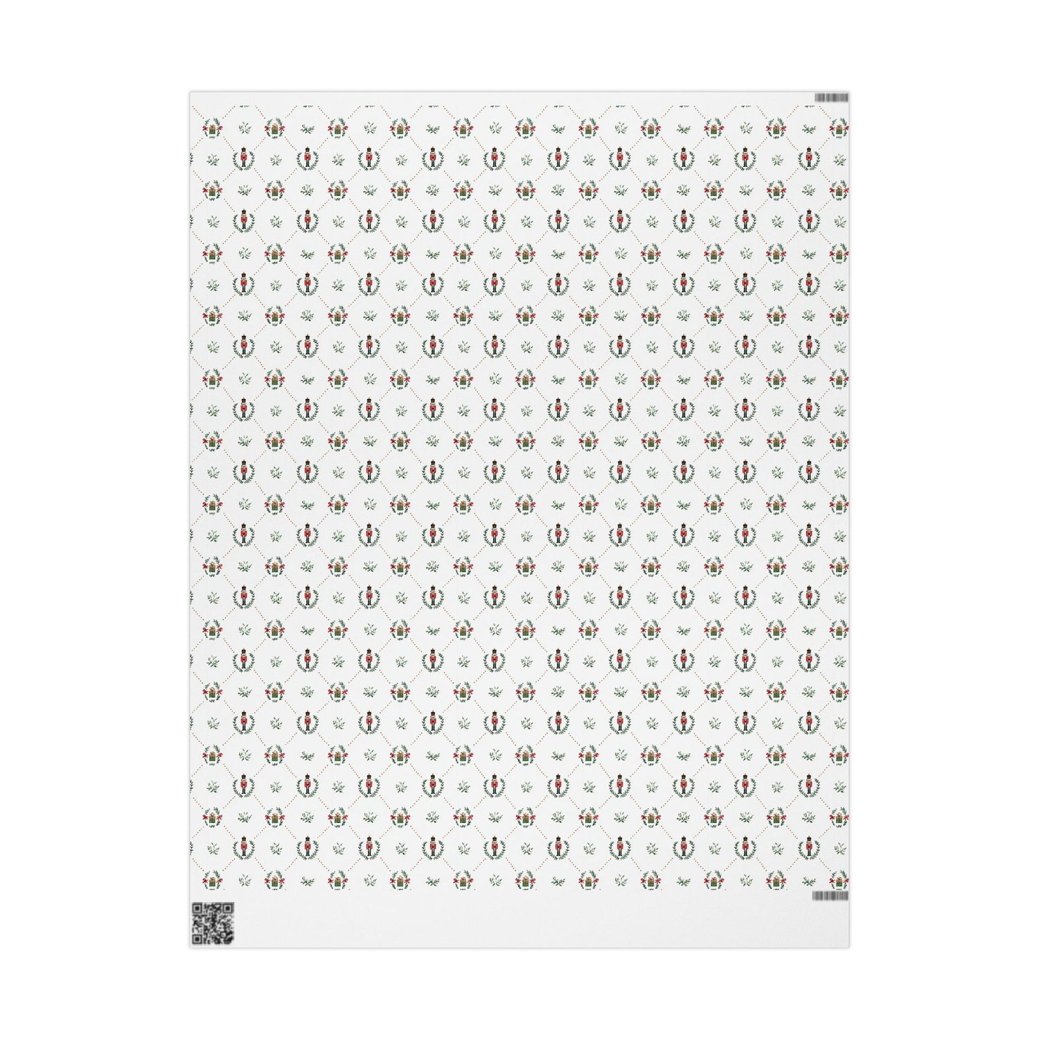 Patterned paper with small designs on a white background