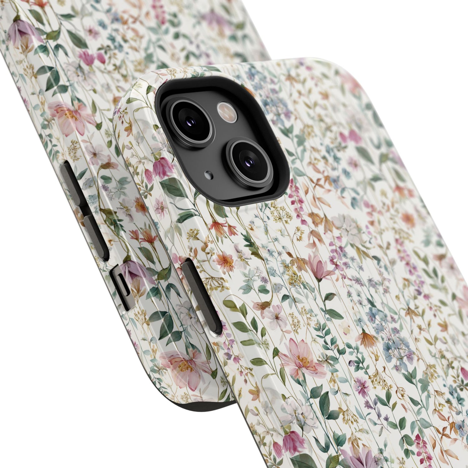 Floral Impact-Resistant Phone Case, iPhone, Samsung