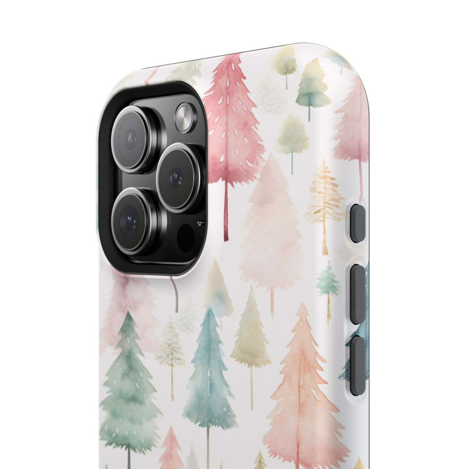 Watercolor Christmas Trees Impact-Resistant Phone Case, iPhone, Samsung