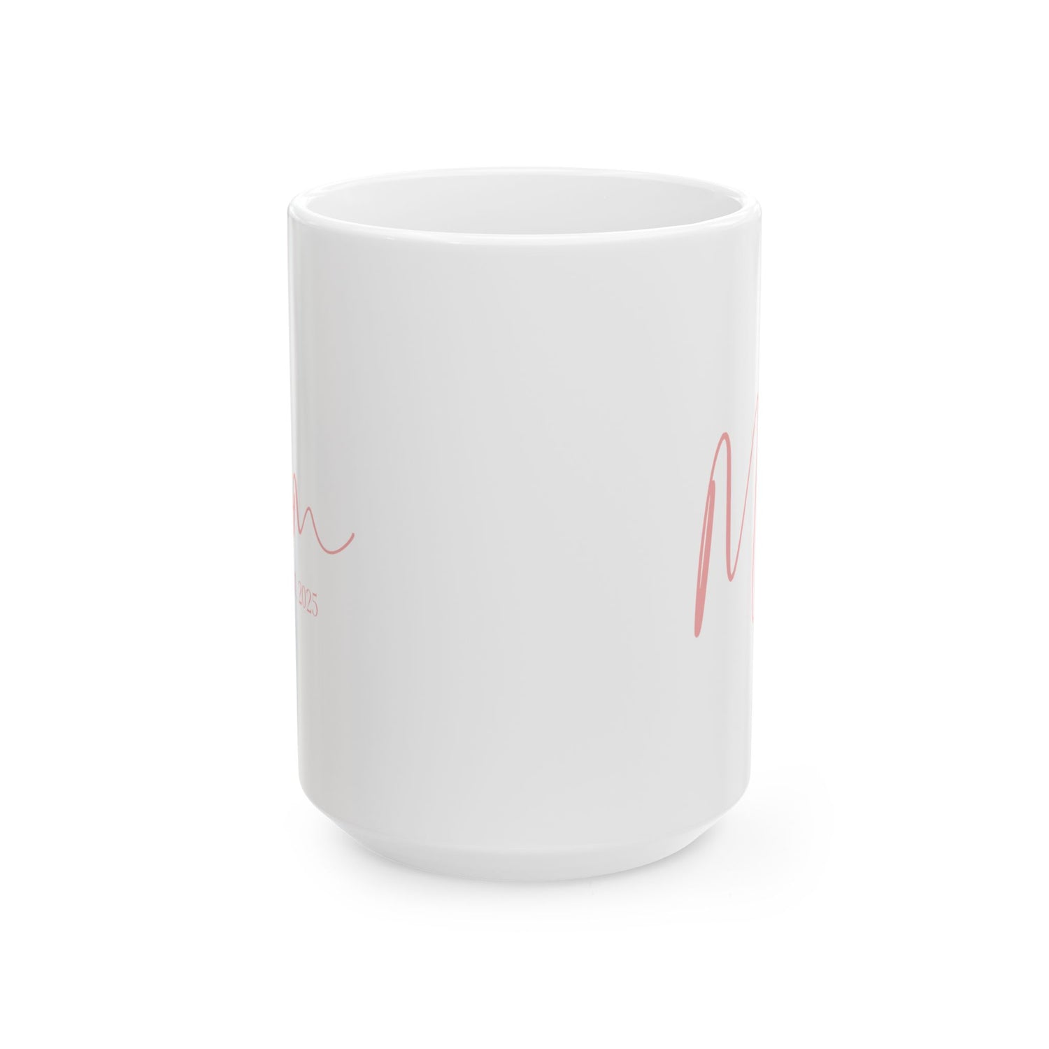 New Mom Mug: Mom Est. 2025 Pink Design