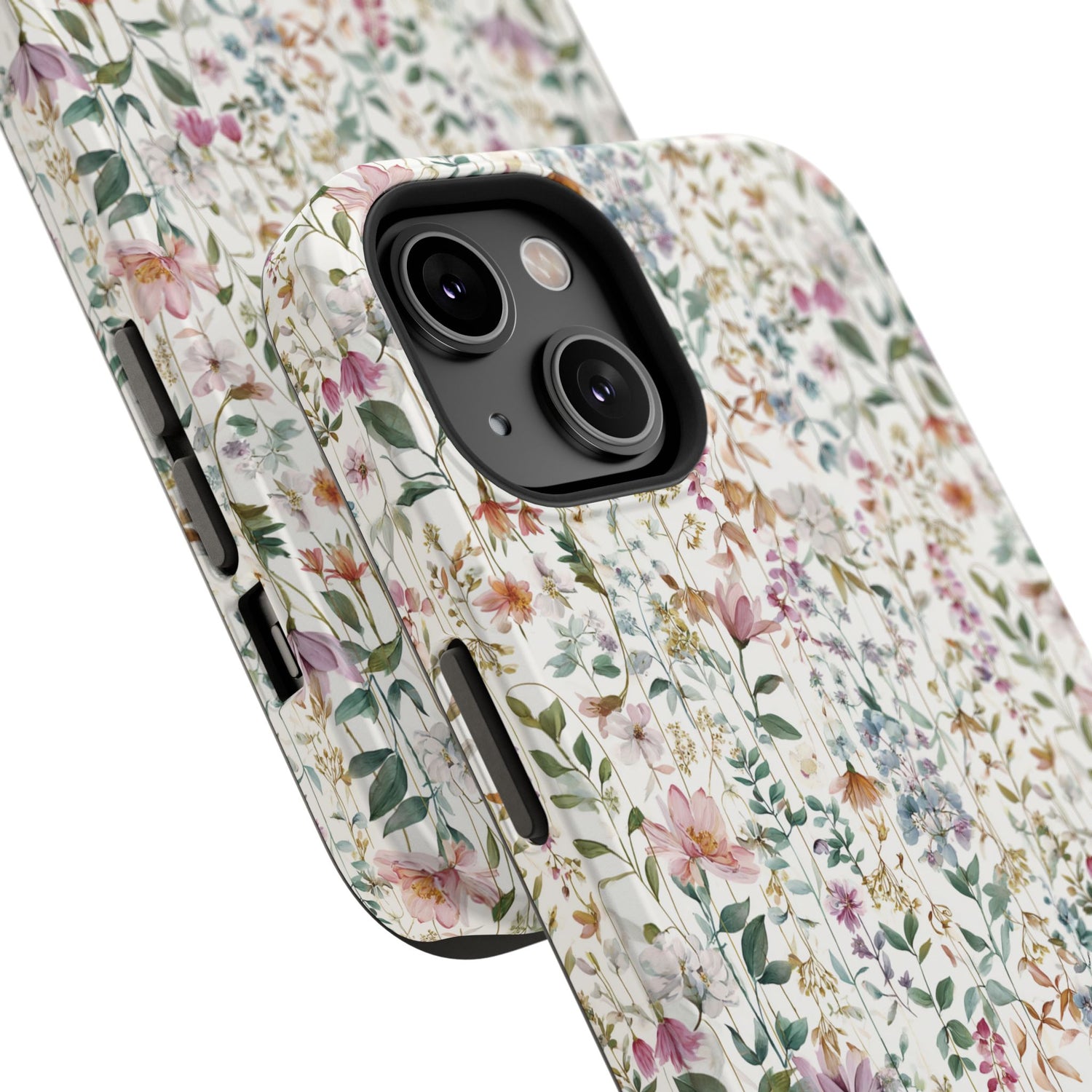 Floral Impact-Resistant Phone Case, iPhone, Samsung