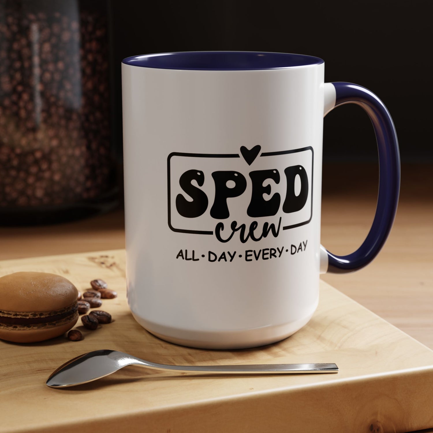 SPED Crew Accent Coffee Mug - Perfect for Teachers, Staff Gifts, Educational Appreciation, Fun Coffee Lovers