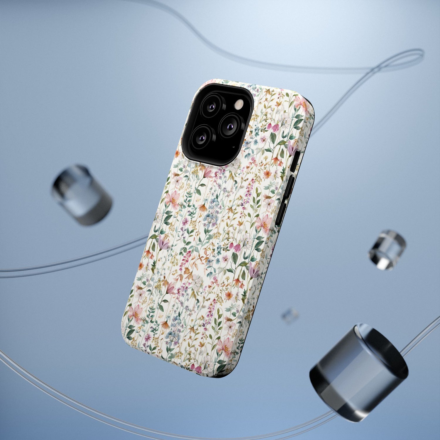 Floral Impact-Resistant Phone Case, iPhone, Samsung
