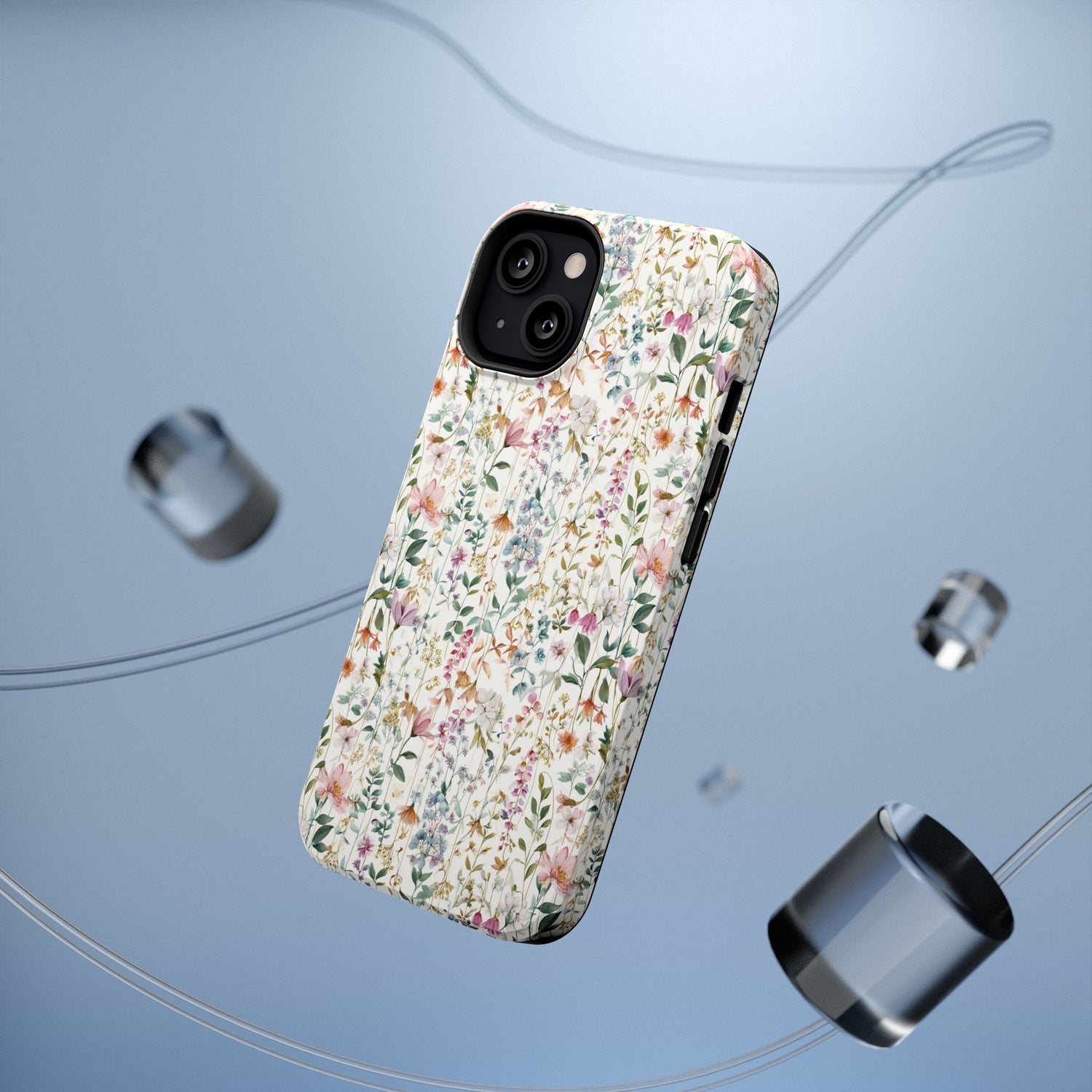 Floral Impact-Resistant Phone Case, iPhone, Samsung
