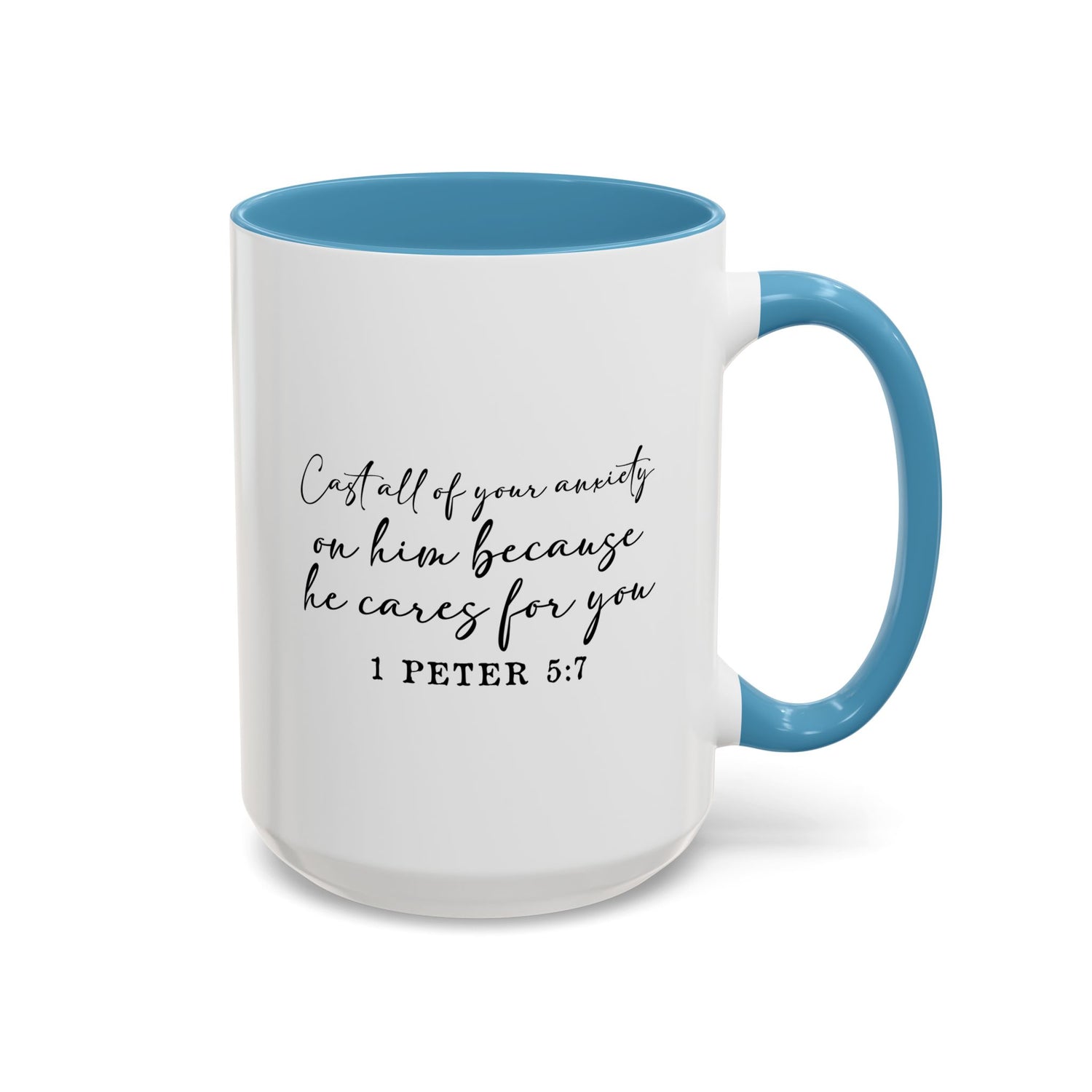 Coffee Mug: Scripture 1 Peter 5:7