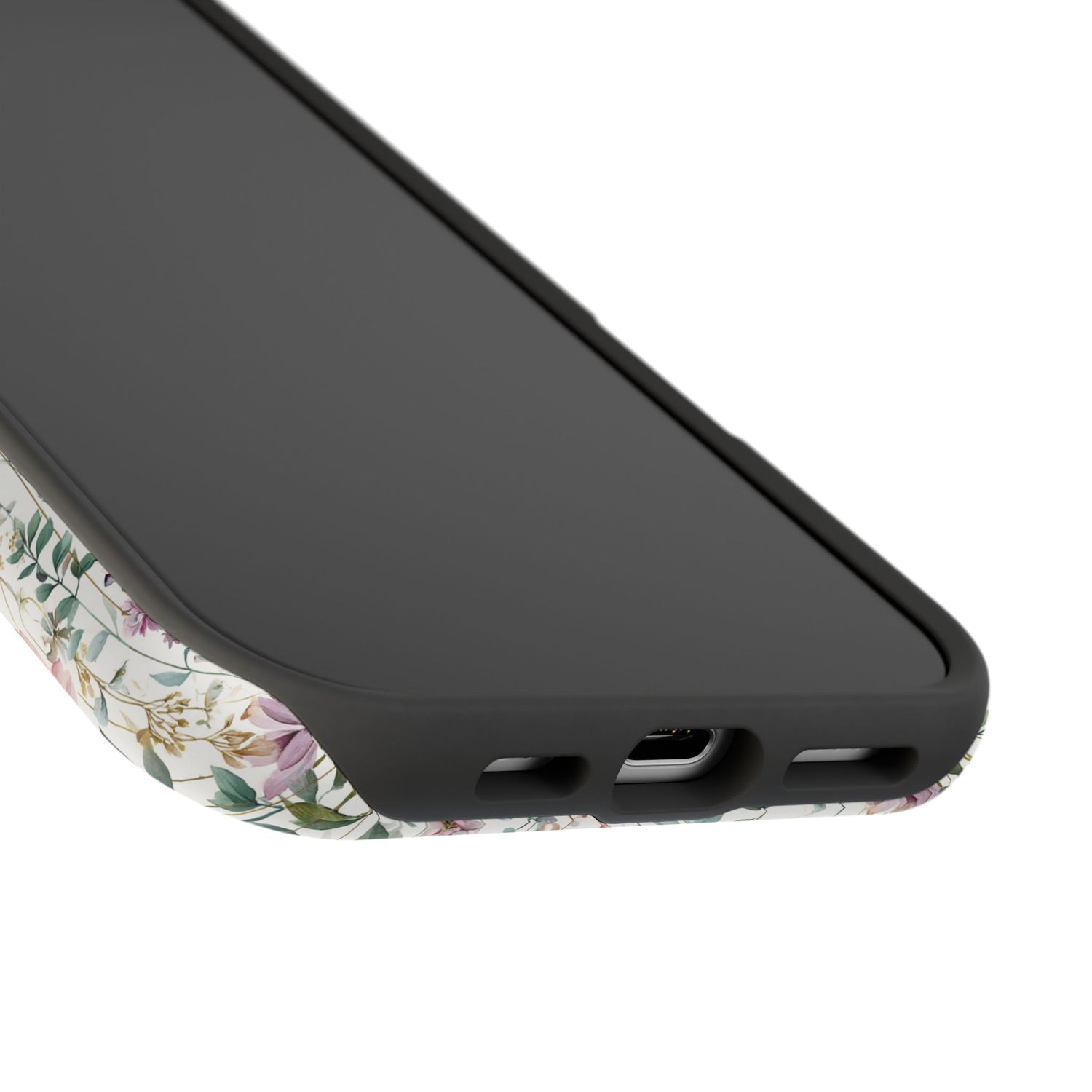 Floral Impact-Resistant Phone Case, iPhone, Samsung