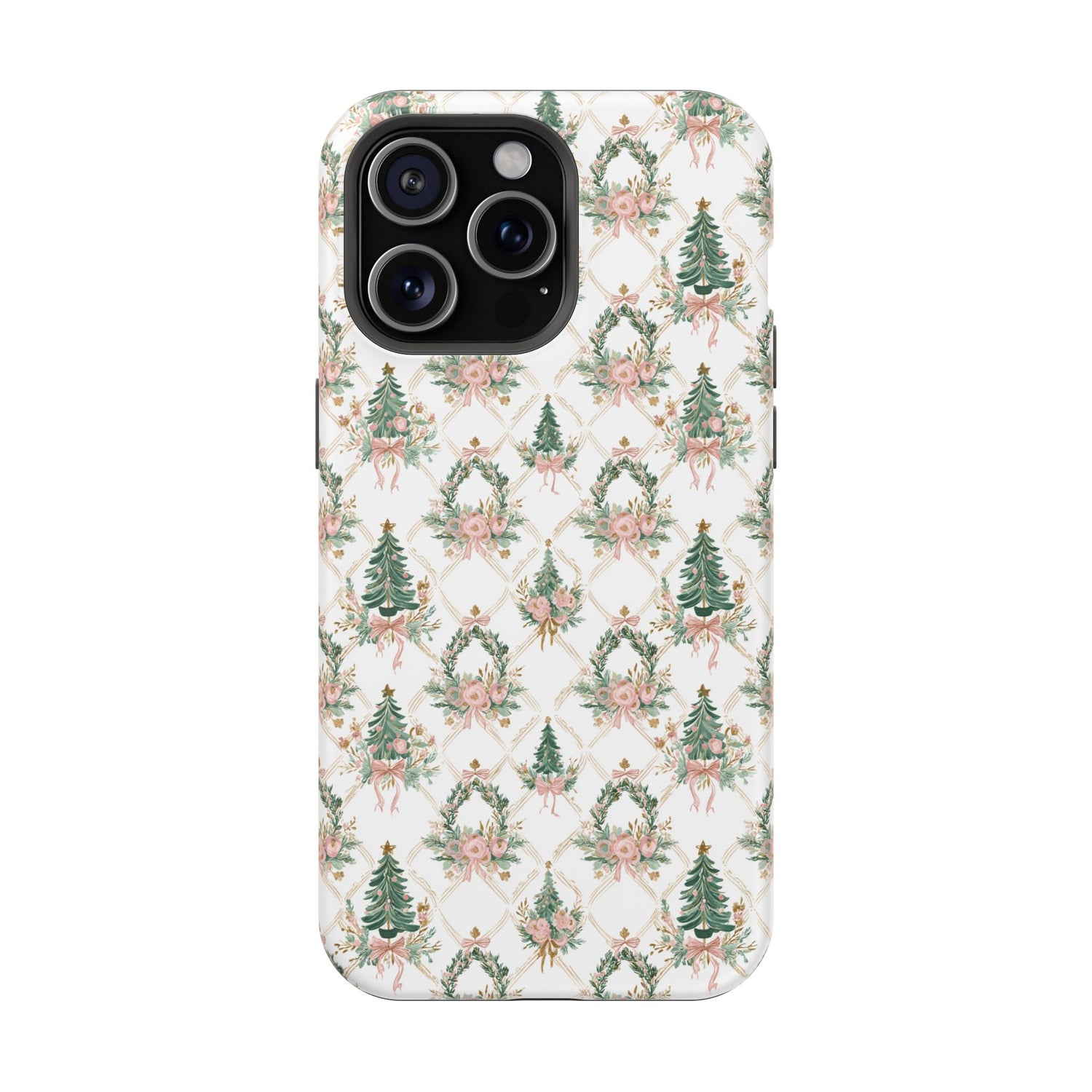 Impact-Resistant Phone Case - Festive Floral Design, Impact-Resistant, iPhone, Samsung