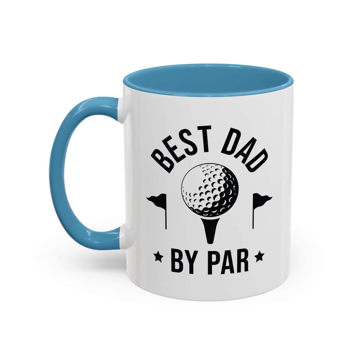 Dad Mug/Father's Day/Golfer/Gifts for him/Funny Mug/Accent Coffee Mug (11, 15oz) "Best Dad By Par"