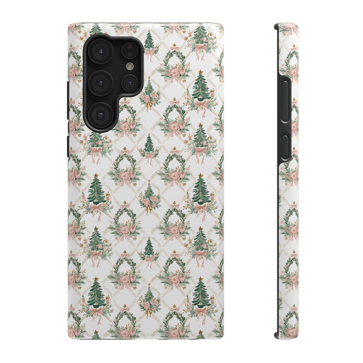 Impact-Resistant Phone Case - Festive Floral Design, Impact-Resistant, iPhone, Samsung
