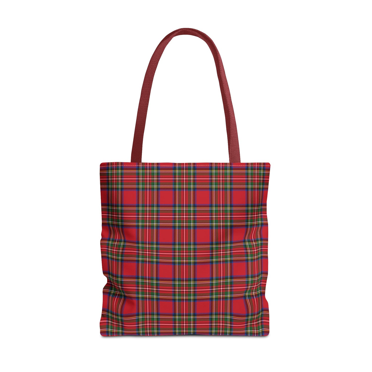 Red Christmas Plaid Tote Bag