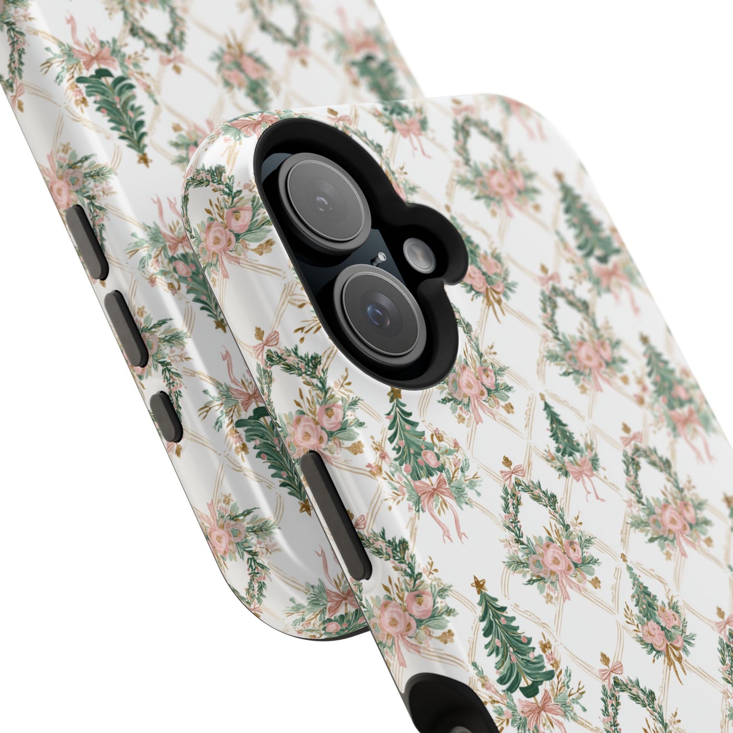 Impact-Resistant Phone Case - Festive Floral Design, Impact-Resistant, iPhone, Samsung