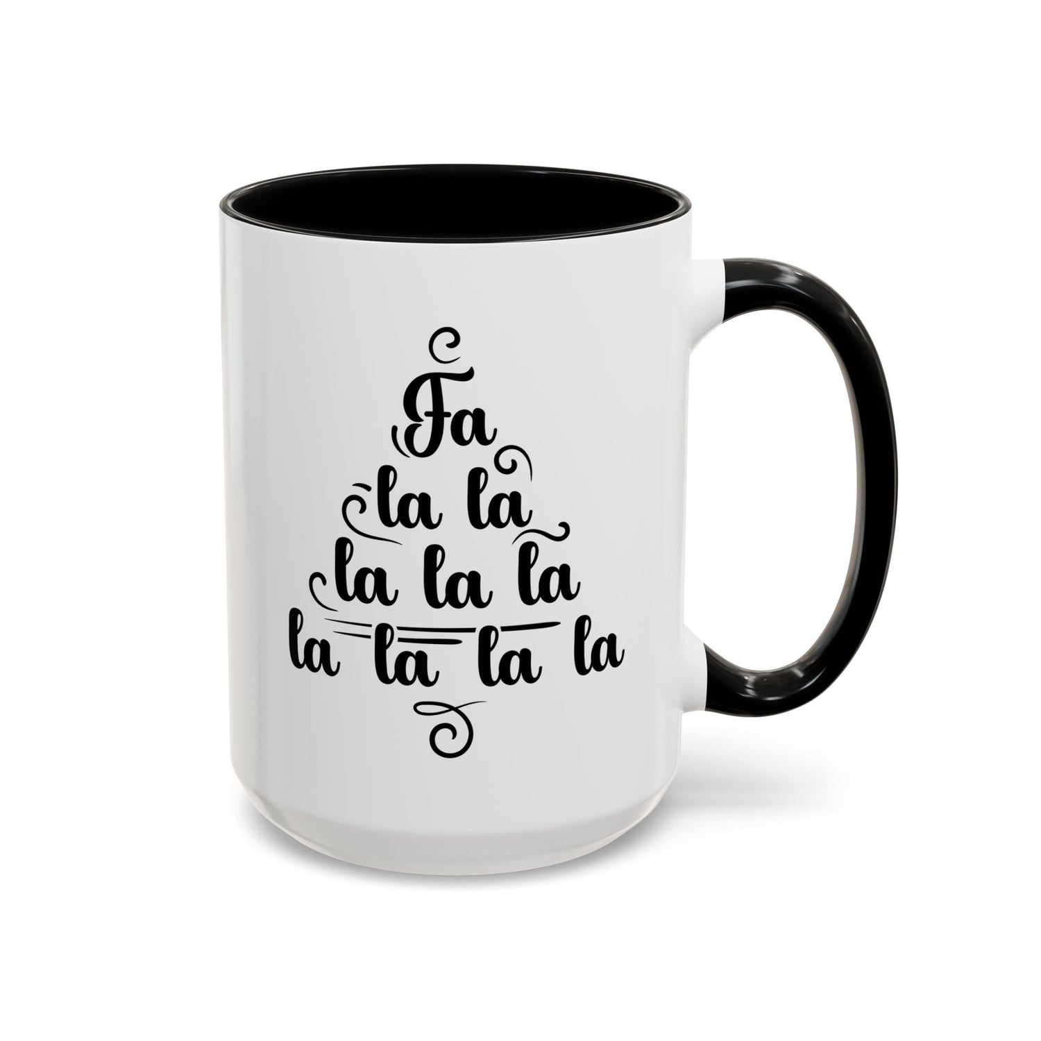 Coffee Mug (11, 15oz) - Fa La La Christmas Holiday Ceramic Cup Decor
