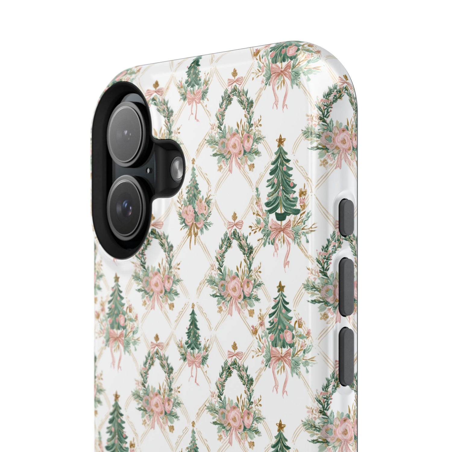 Impact-Resistant Phone Case - Festive Floral Design, Impact-Resistant, iPhone, Samsung
