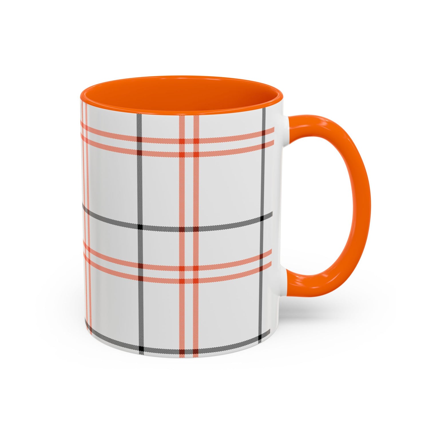Plaid Accent Coffee Mug | Cozy Vibes, Perfect Gift for Coffee Lovers, Home Decor, Fall and Winter Celebrations, Kitchen Essentials