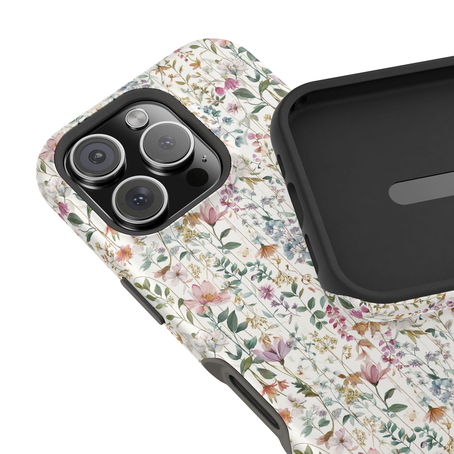 Floral Impact-Resistant Phone Case, iPhone, Samsung