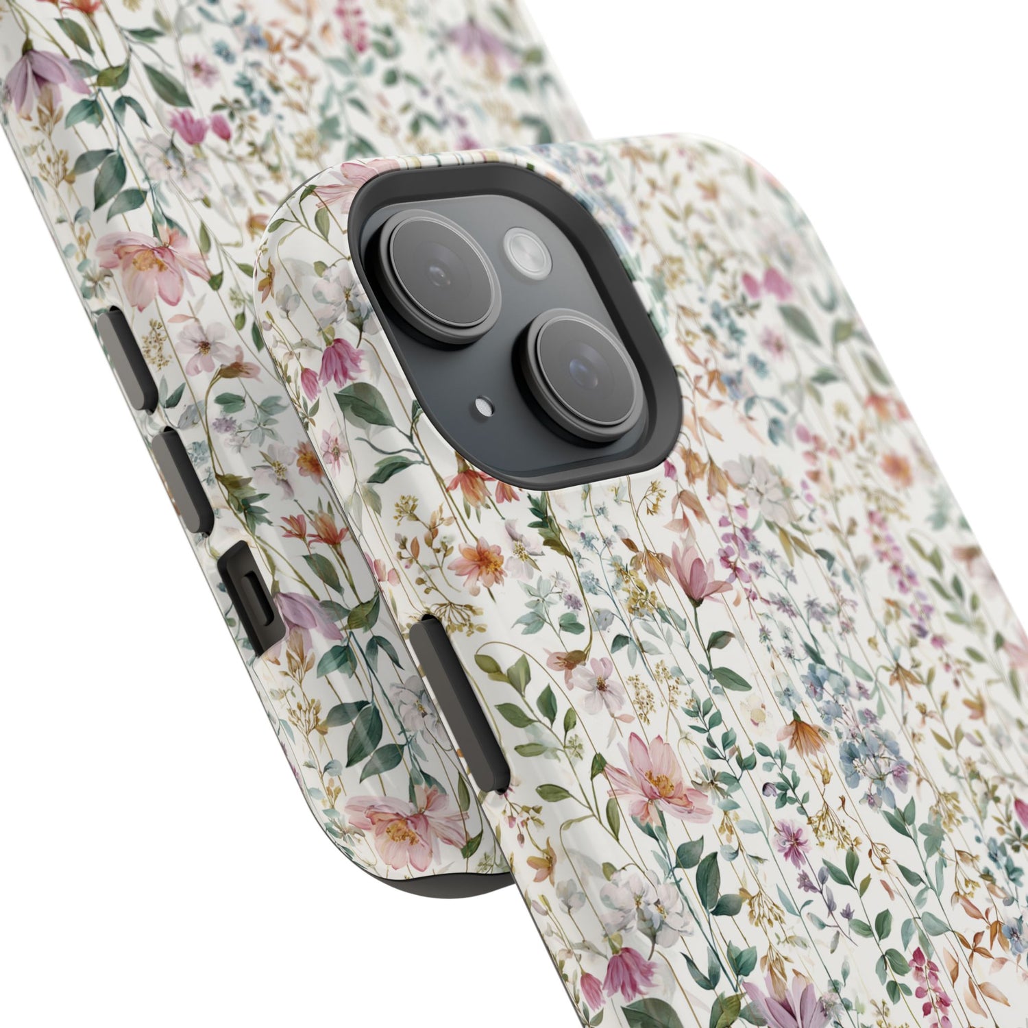 Floral Impact-Resistant Phone Case, iPhone, Samsung