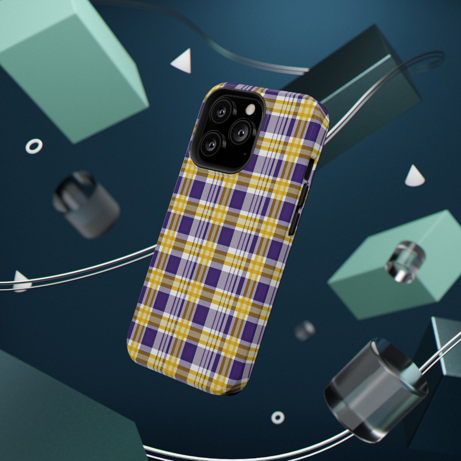 Impact-Resistant Phone Case- Louisiana Plaid
