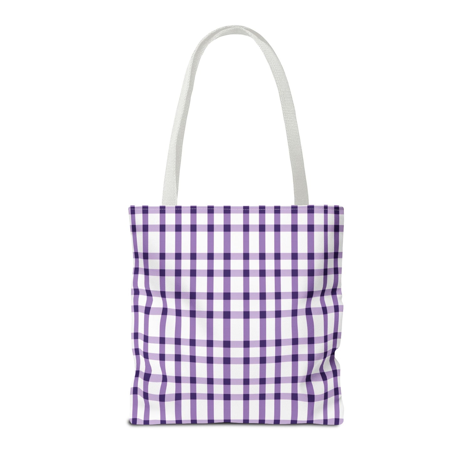 Purple Plaid Tote Bag