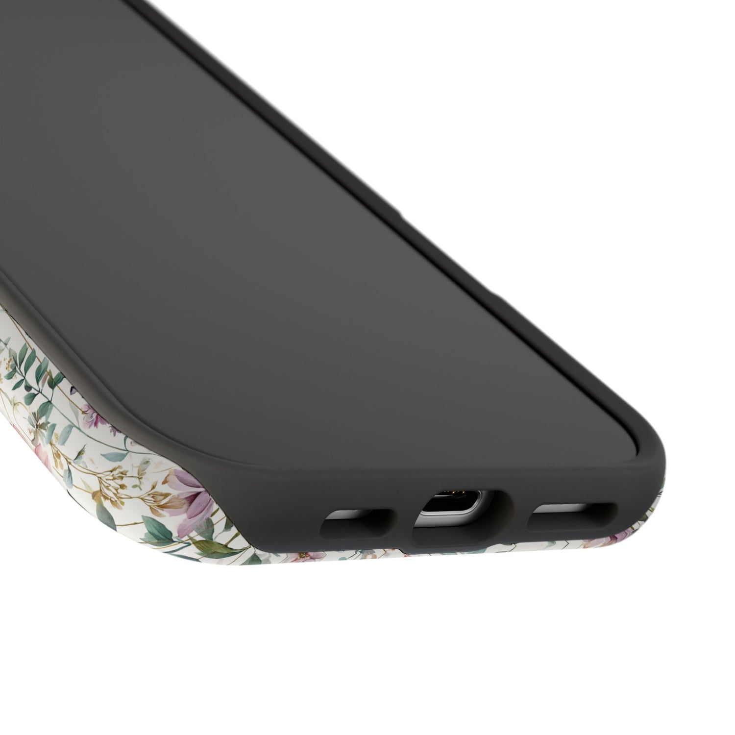 Floral Impact-Resistant Phone Case, iPhone, Samsung