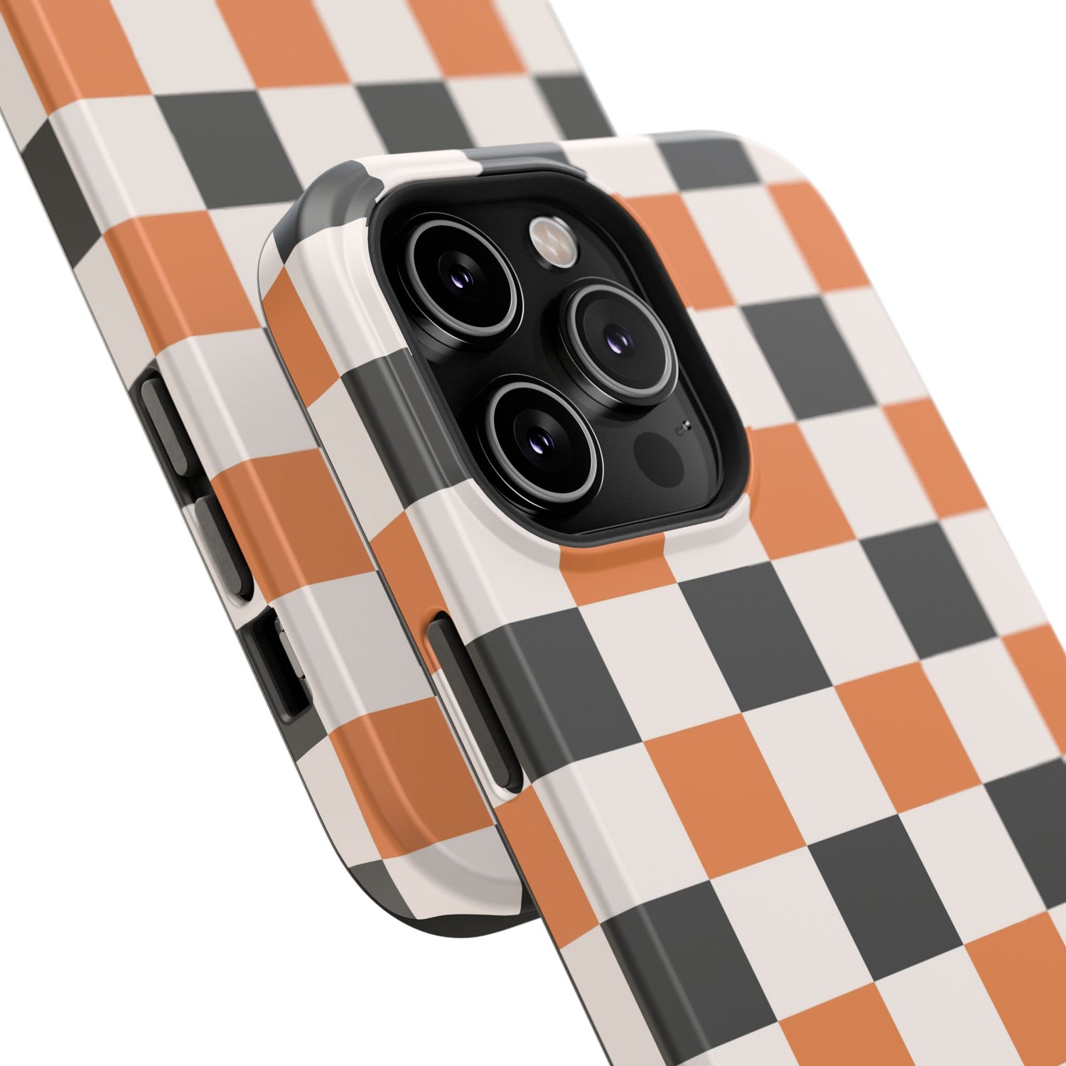 Trendy Halloween Checkerboard Phone Case | Impact-Resistant, iPhone, Samsung