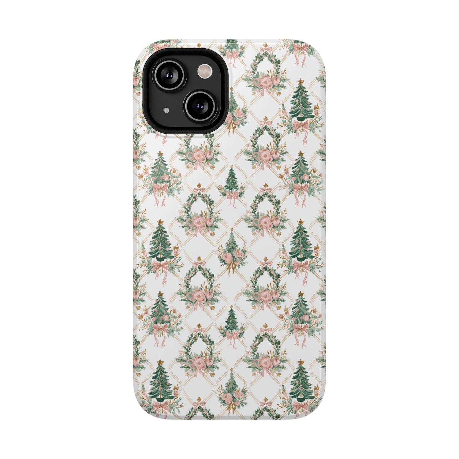 Impact-Resistant Phone Case - Festive Floral Design, Impact-Resistant, iPhone, Samsung