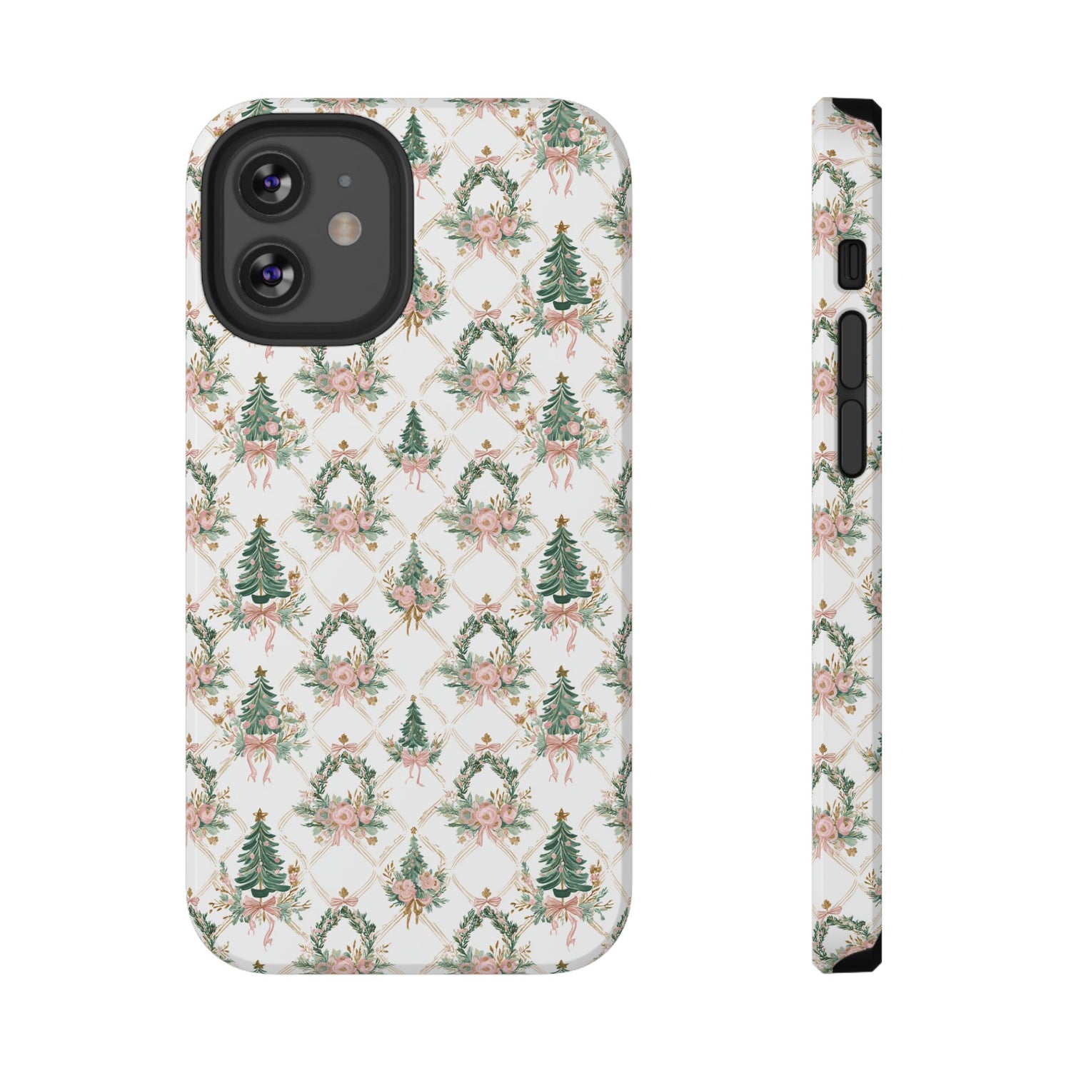 Impact-Resistant Phone Case - Festive Floral Design, Impact-Resistant, iPhone, Samsung