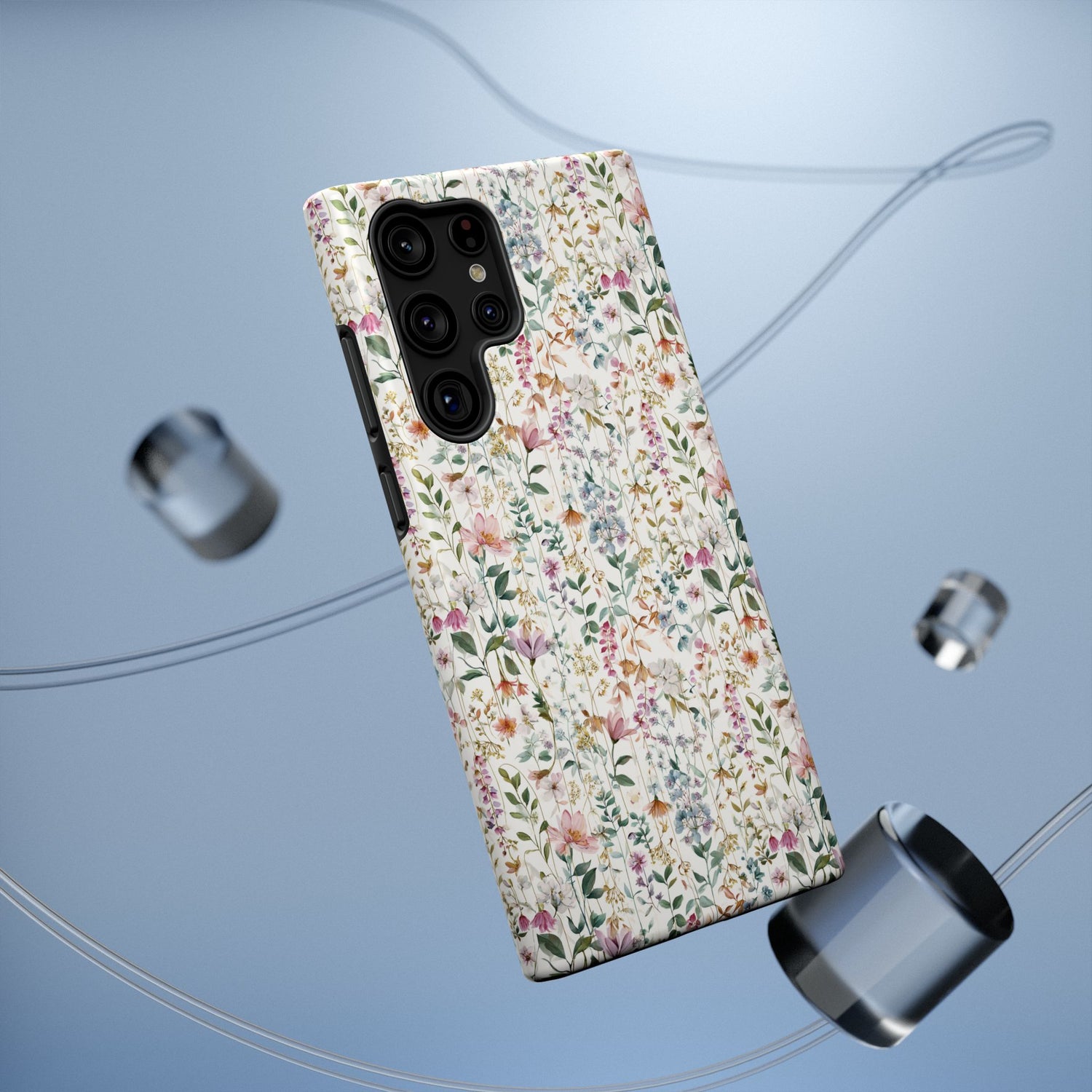 Floral Impact-Resistant Phone Case, iPhone, Samsung
