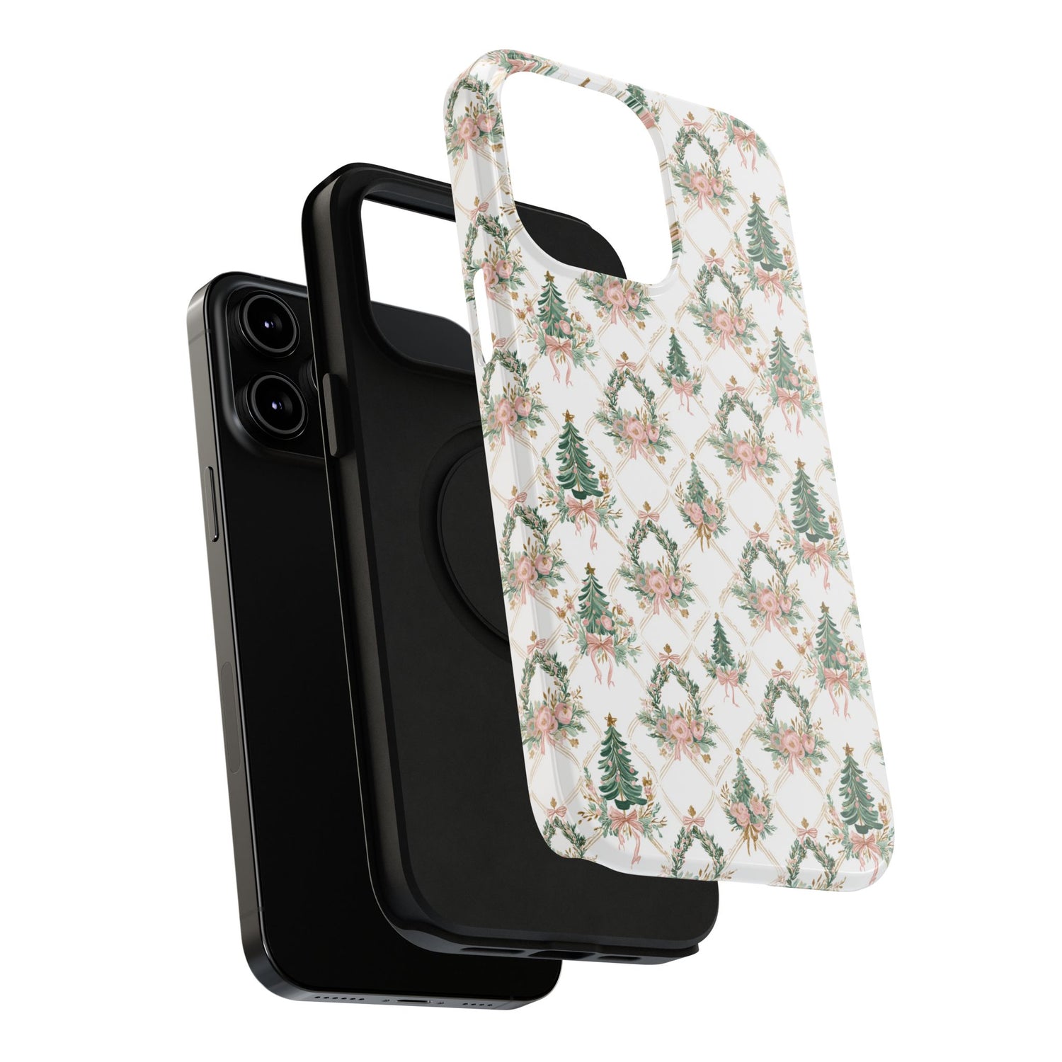 Impact-Resistant Phone Case - Festive Floral Design, Impact-Resistant, iPhone, Samsung