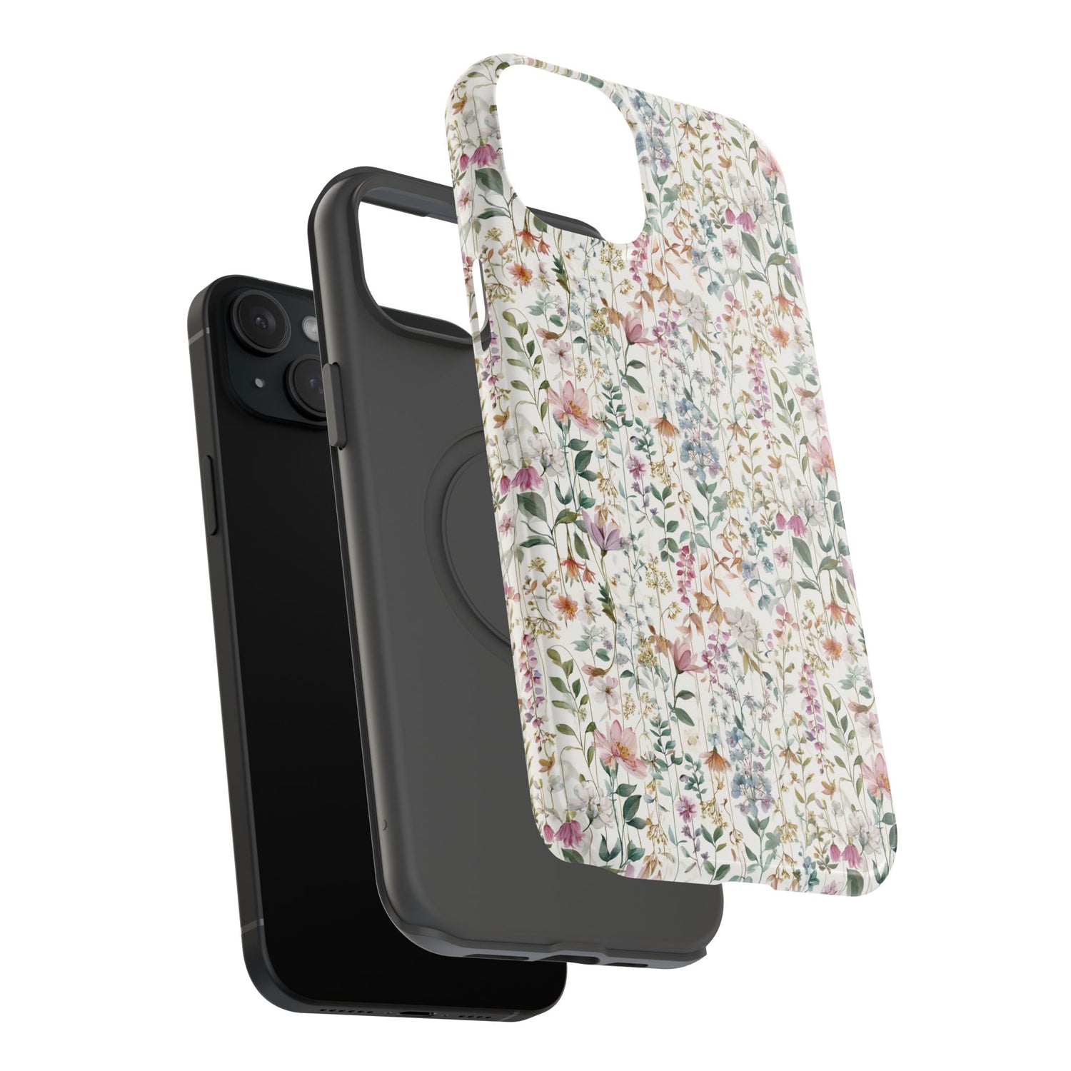 Floral Impact-Resistant Phone Case, iPhone, Samsung