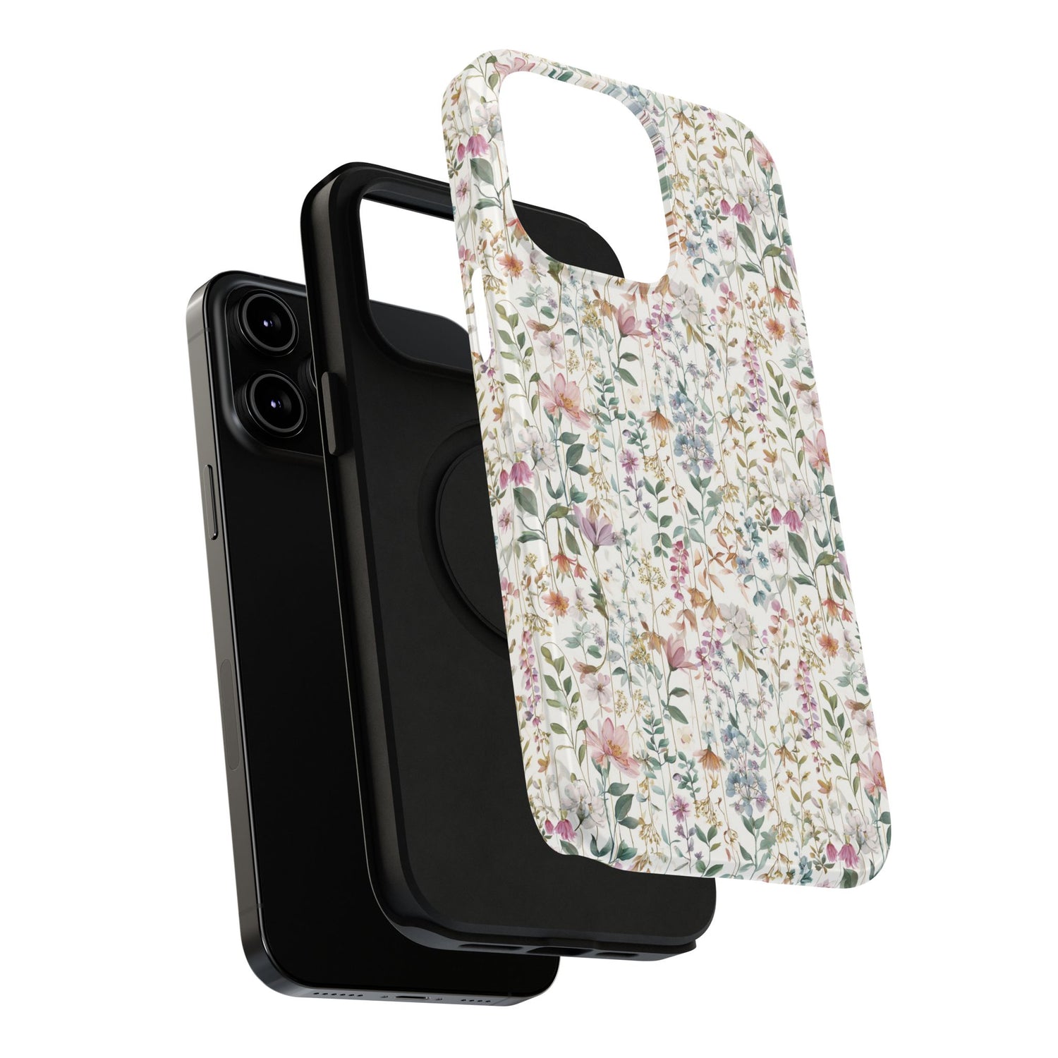 Floral Impact-Resistant Phone Case, iPhone, Samsung