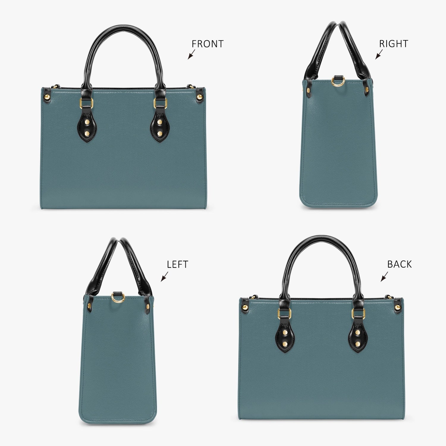 Elegant Classic Tote for Women Stormy Teal