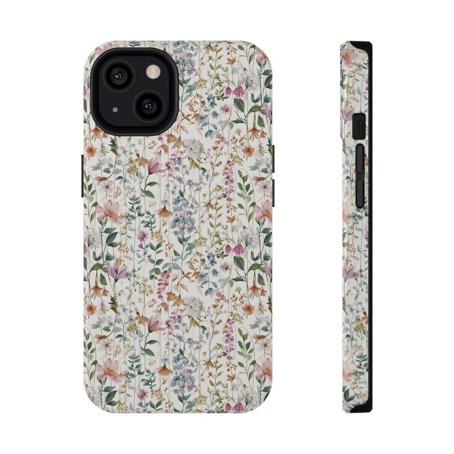 Phone case with floral pattern on a white background